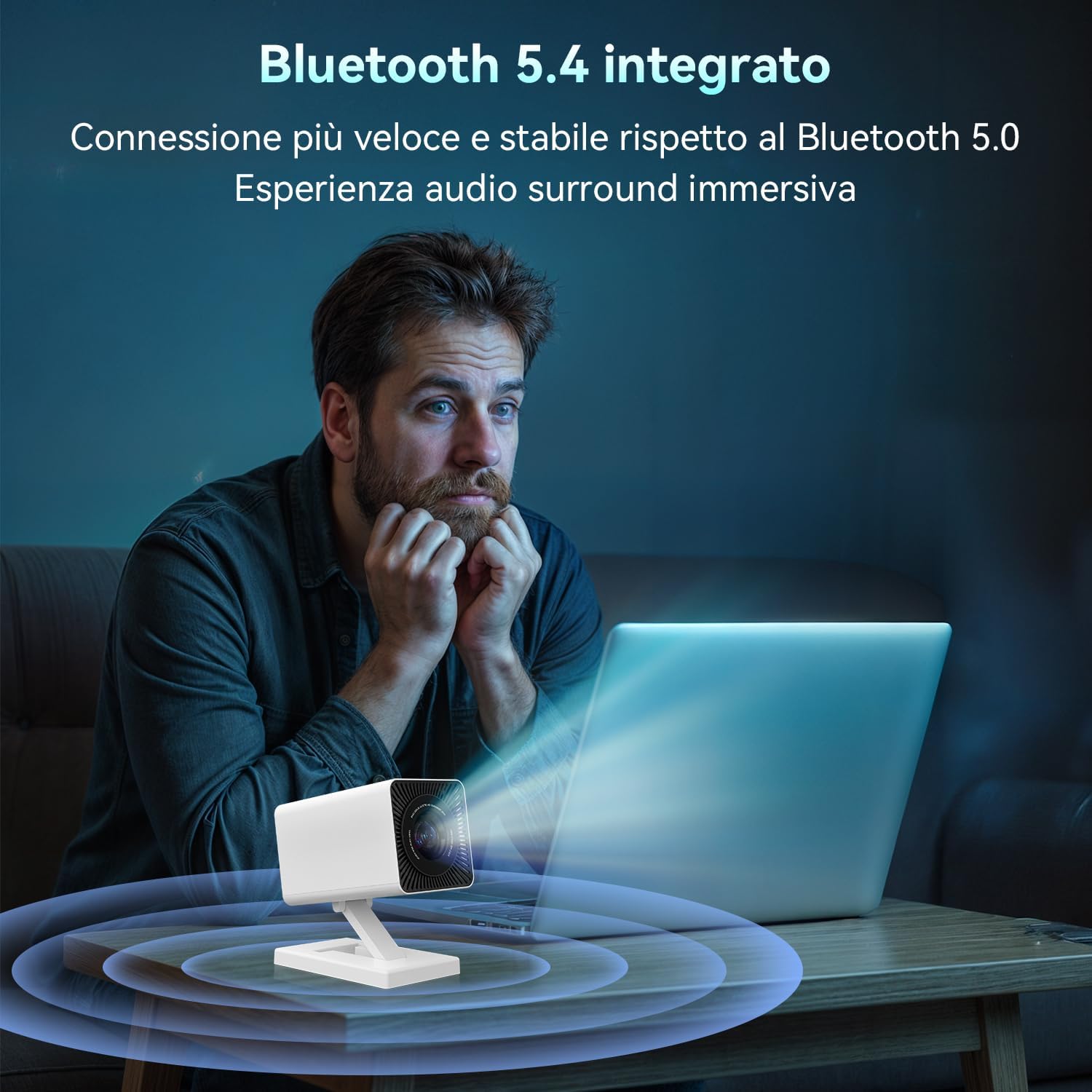 Mini Proiettore 4K Android 11 Portatile Full HD 1080P - immagine 5