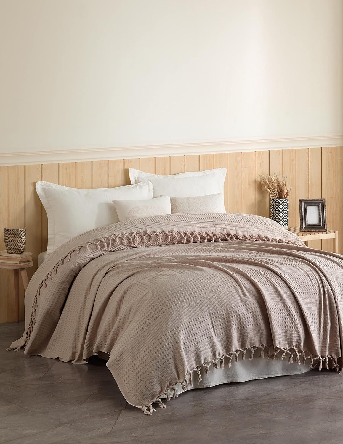 Bohoria® Copriletto 220x240 cm, 100% Cotone, Sepia - immagine 2