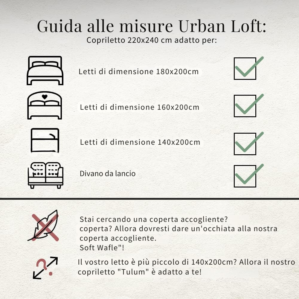 Bohoria® Copriletto 220x240 cm, 100% Cotone, Sepia - immagine 7