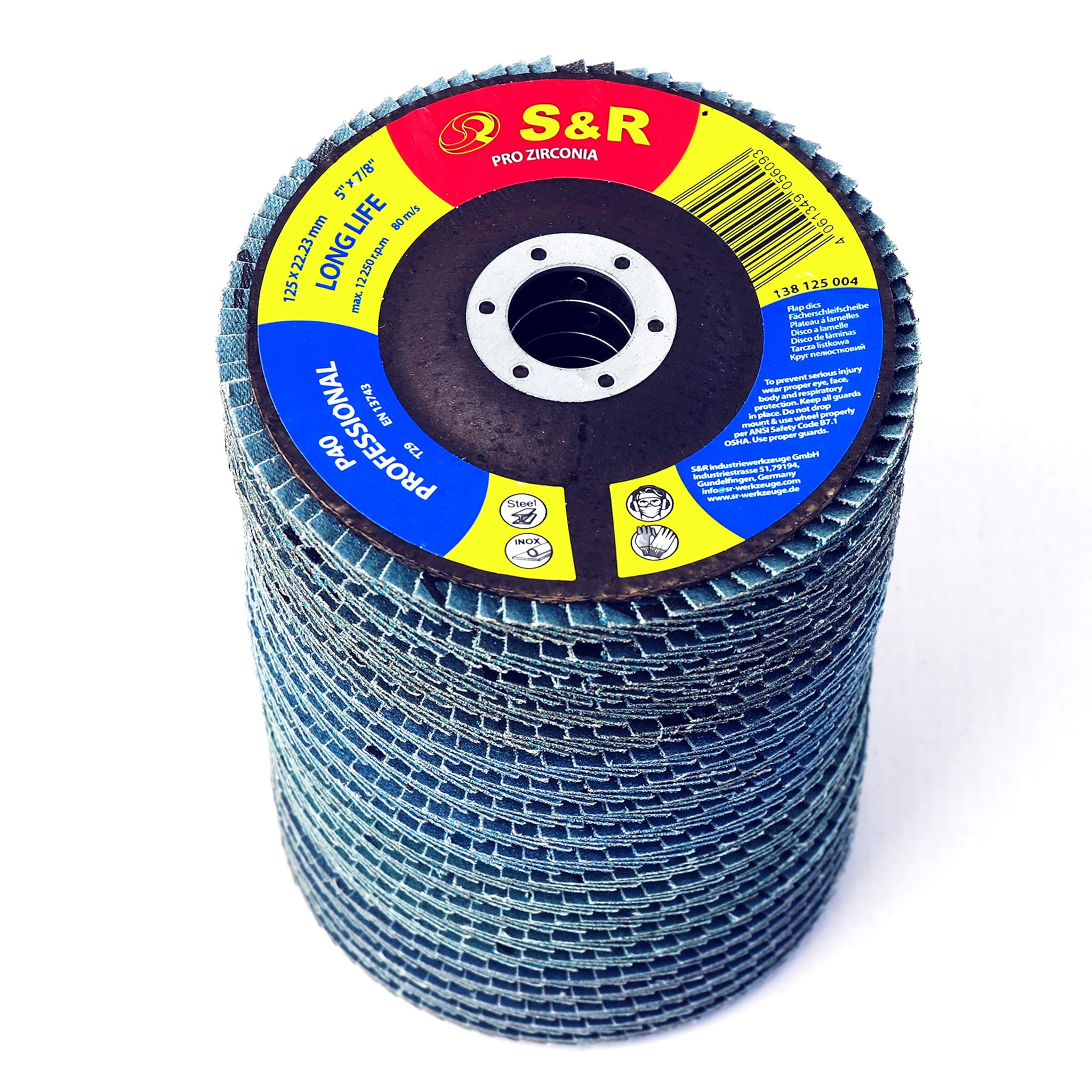 S&r Dischi Abrasivi a Lamelle 125mm (20 pz)