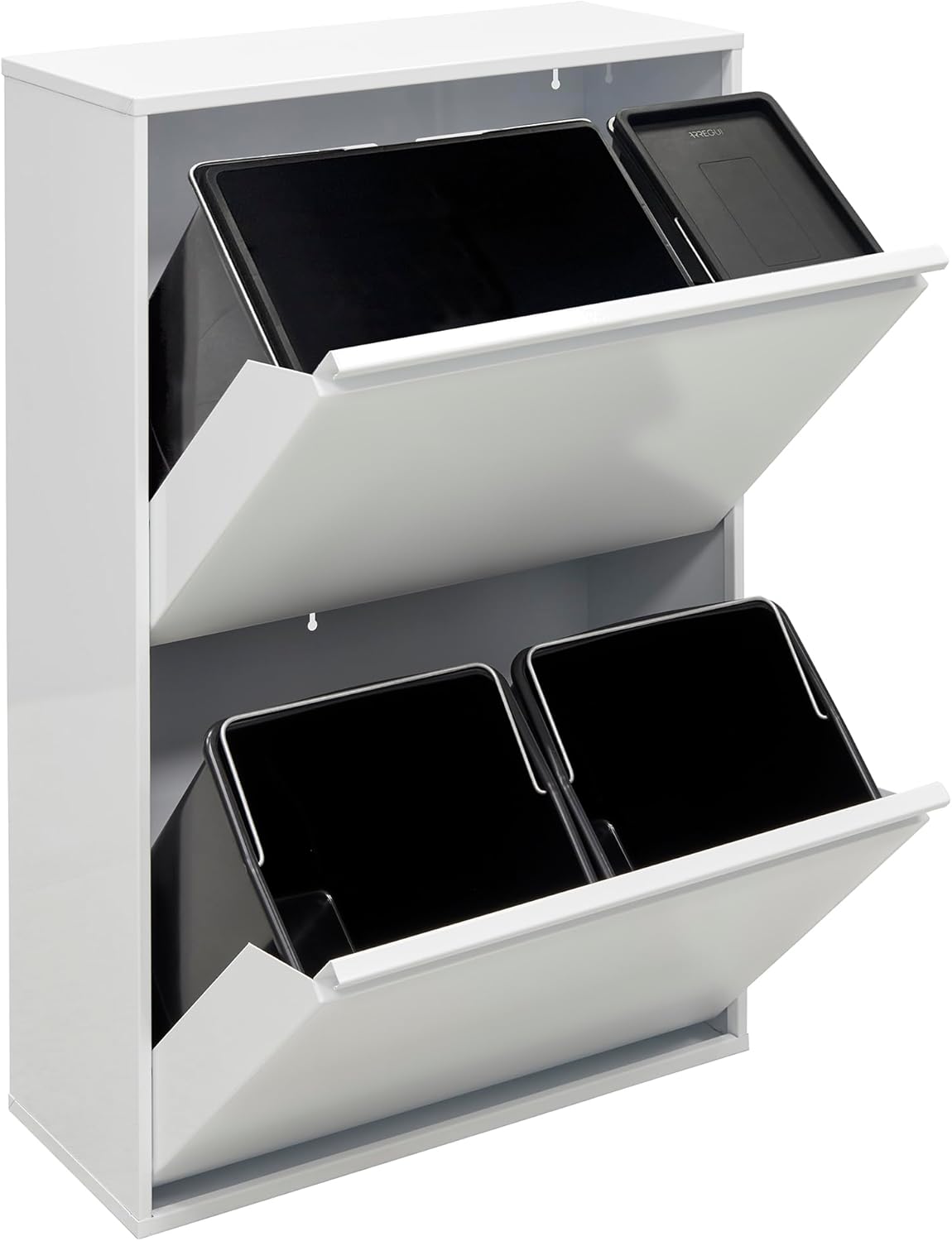 Arregui Basic CR601-B2 Pattumiera Differenziata 68L, Bianco - immagine 2