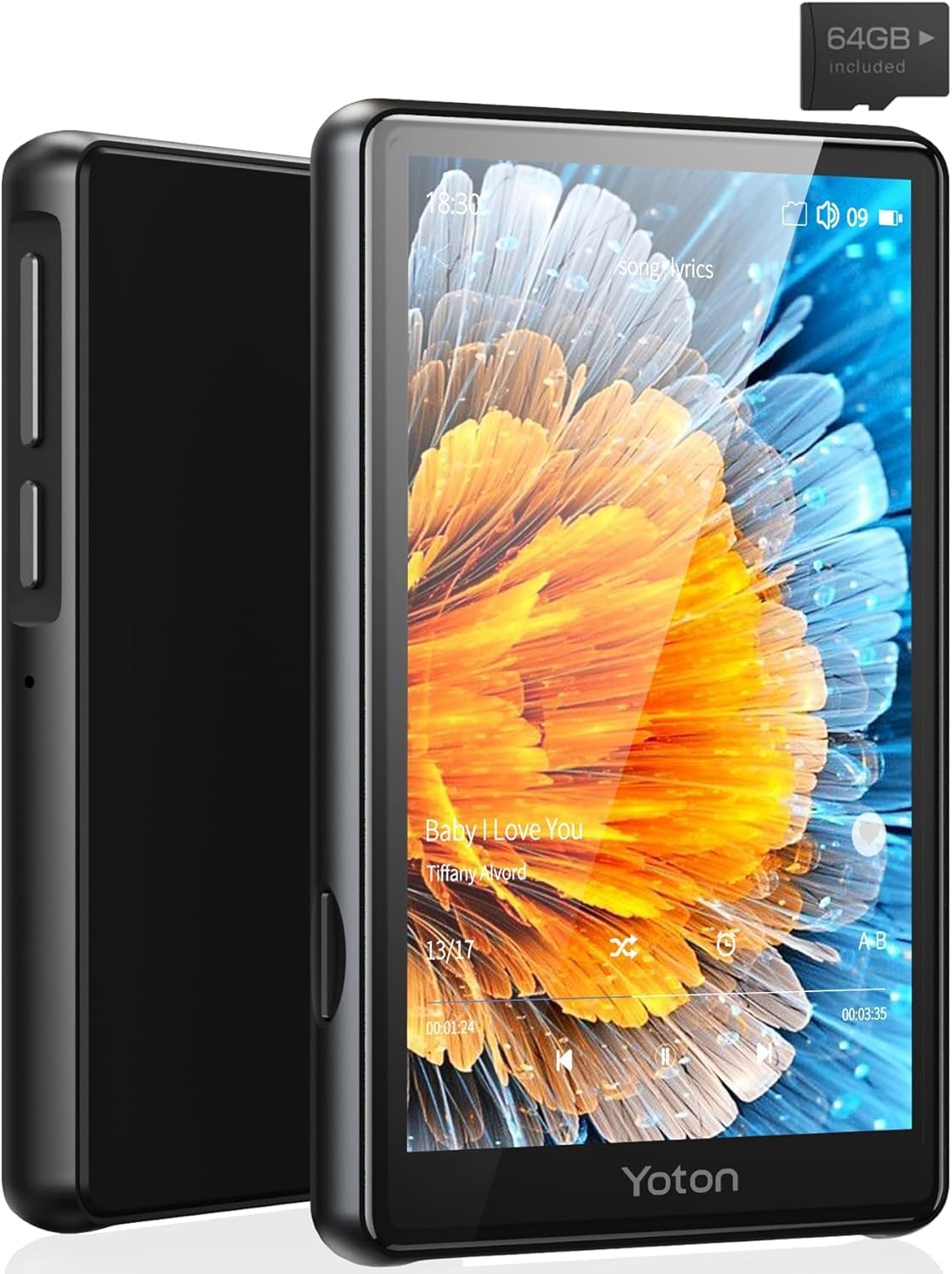 Yoton Lettore MP3 Bluetooth Touchscreen 4.0" con Cuffie - immagine 1