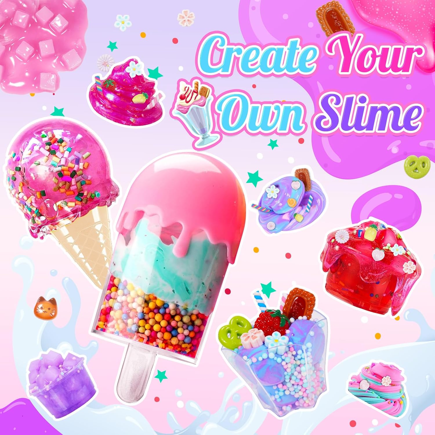 Adeokay Slime per Bambini Fruit Fluffy - immagine 3