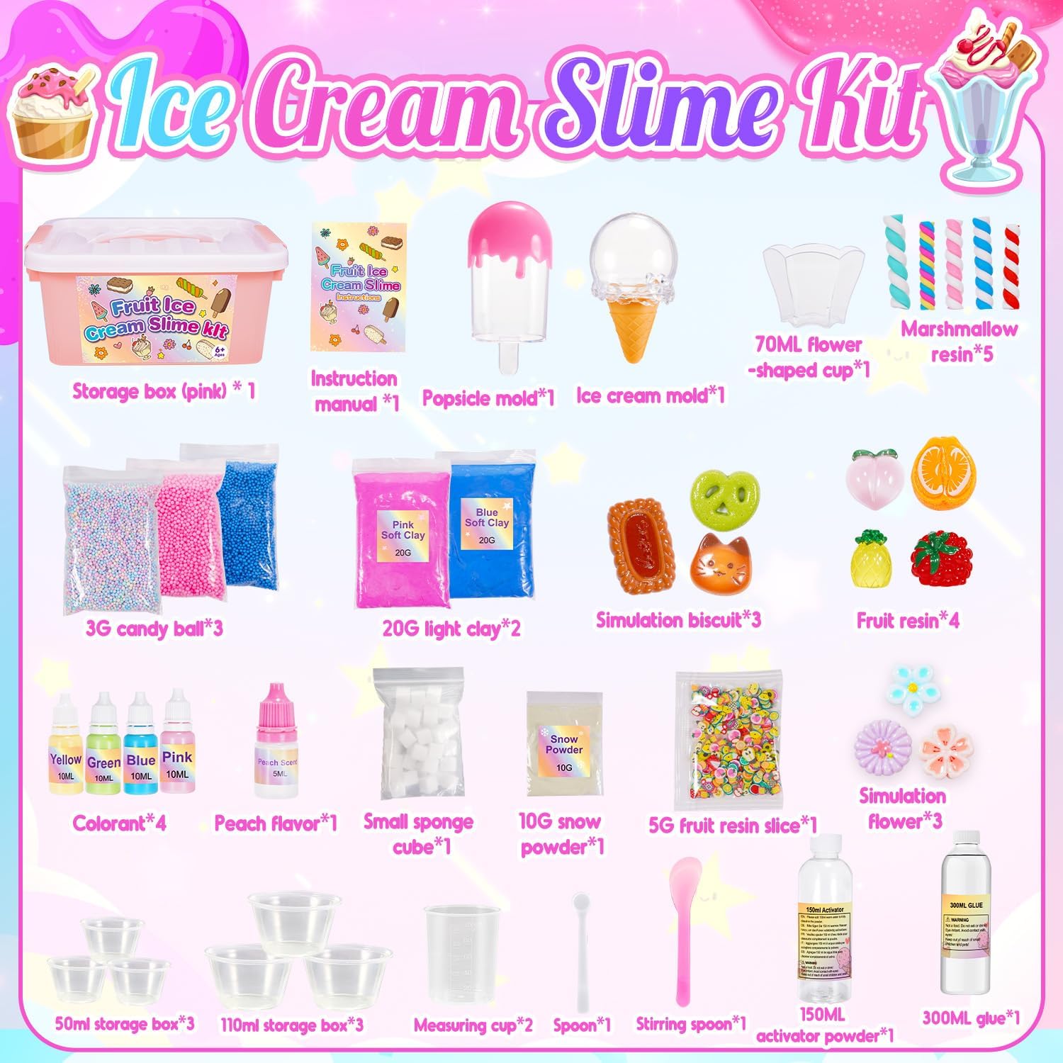 Adeokay Slime per Bambini Fruit Fluffy - immagine 6