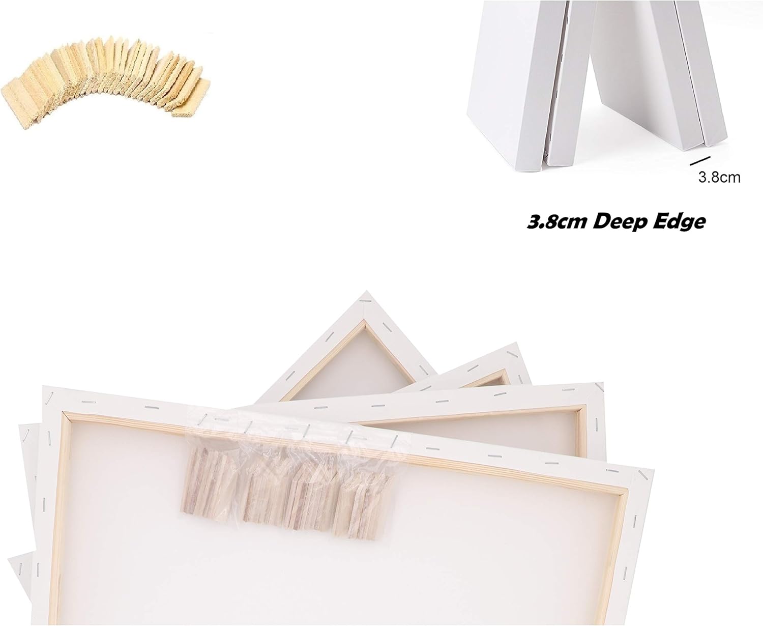 Exerz Tele Intelaiate 4 Pezzi 80x100cm Bordo Profondo - immagine 4