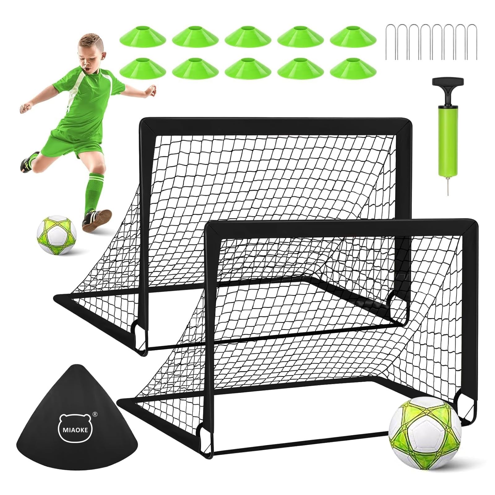 Miaoke Porte da Calcio per Giardino 1,2 x 0,9 m