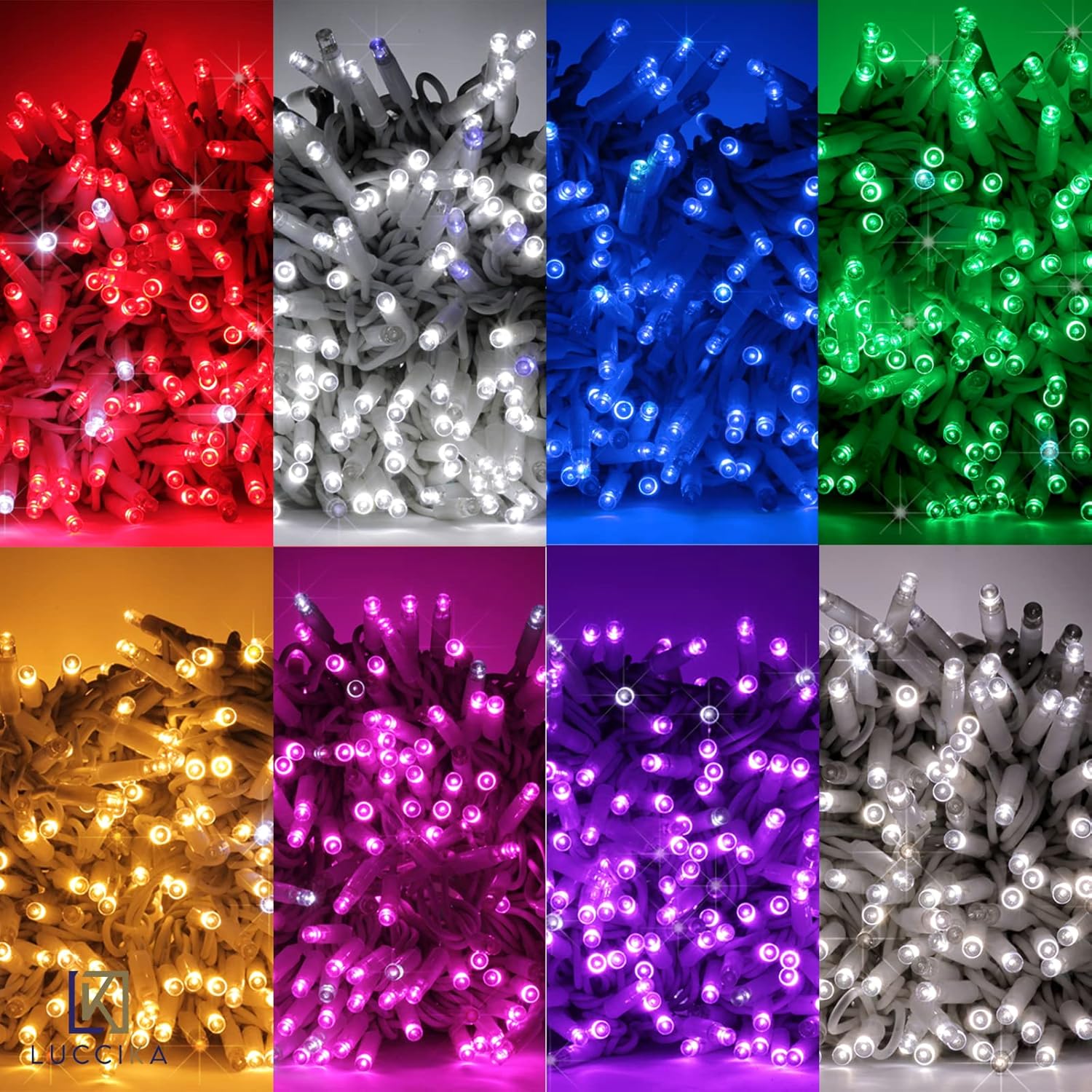 Luccika Stringa Luci Natale LED MaxiLed 8mm 10m 100 LED - immagine 8