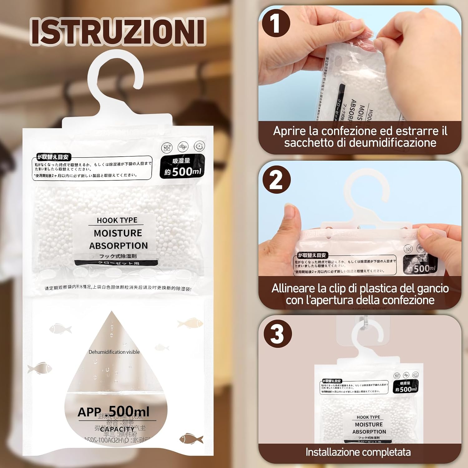 Bustine Deumidificanti Armadio 16 Pezzi - immagine 3