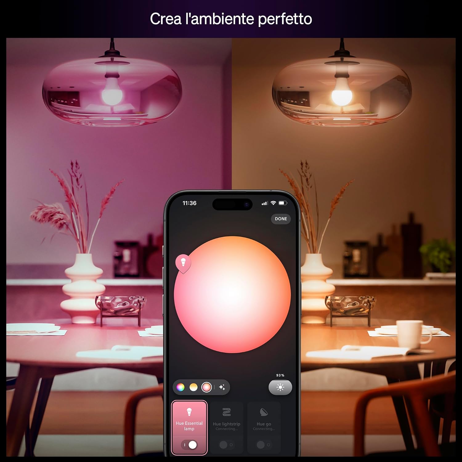 Philips Hue Essential Smart LED A60 E27 - Conf. da 4 - immagine 3