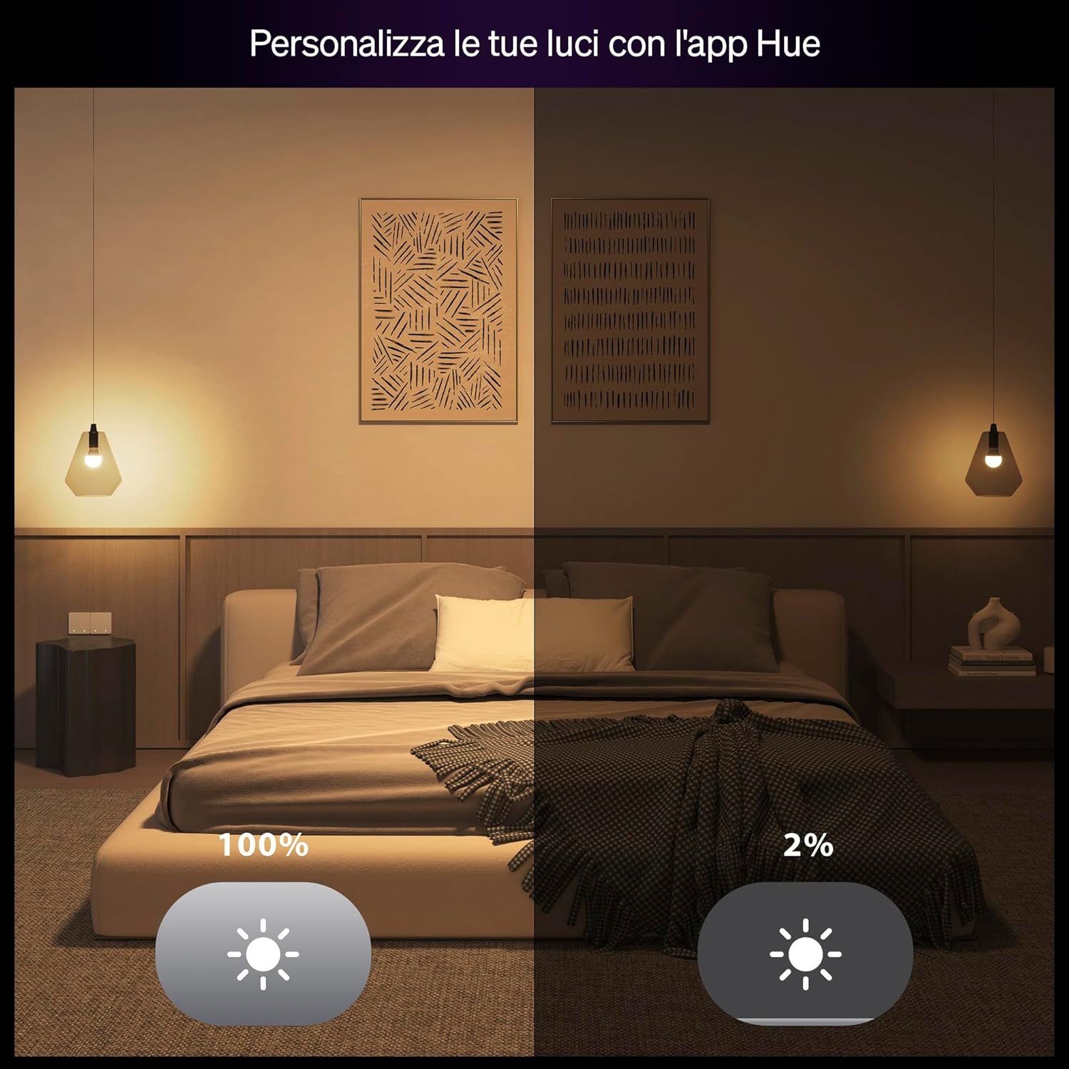 Philips Hue Essential Smart LED A60 E27 - Conf. da 4 - immagine 4