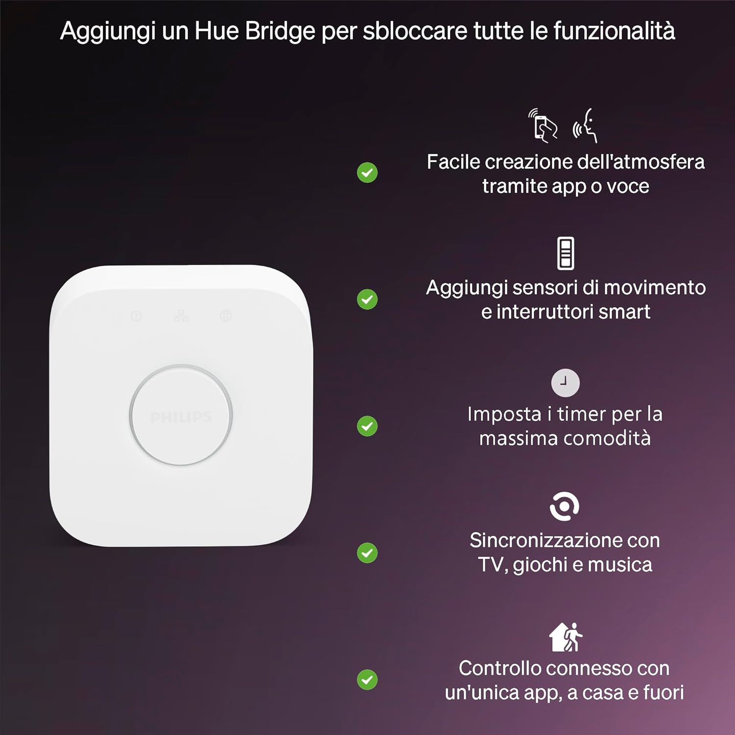 Philips Hue Essential Smart LED A60 E27 - Conf. da 4 - immagine 6
