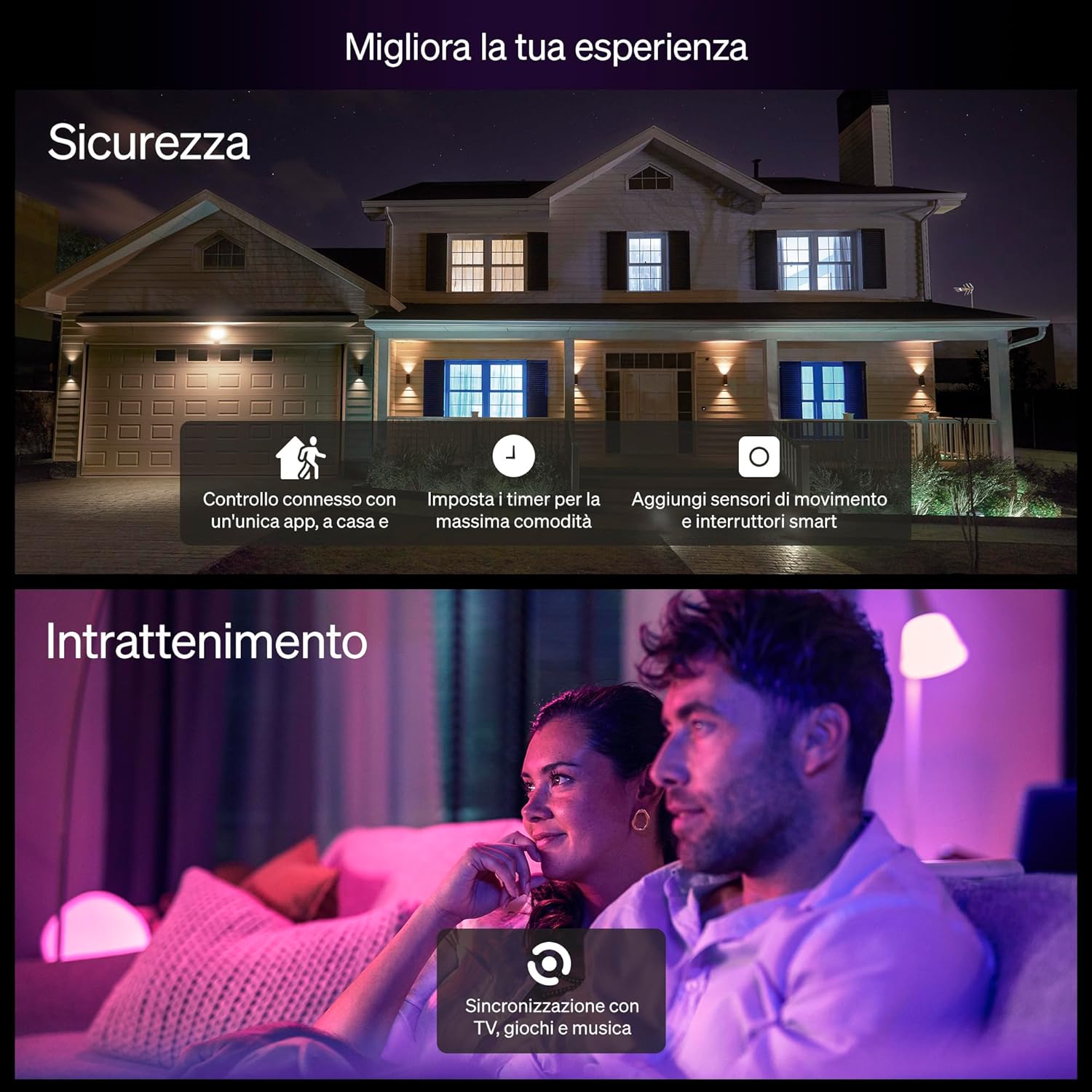 Philips Hue Essential Smart LED A60 E27 - Conf. da 4 - immagine 7