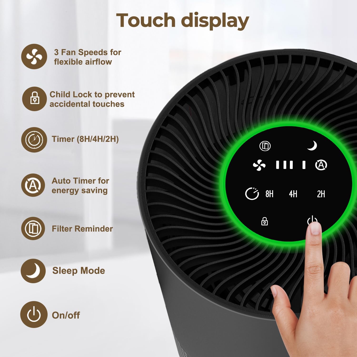 Purificatore d'Aria Anallergico HEPA 185 m³/h CADR - immagine 6