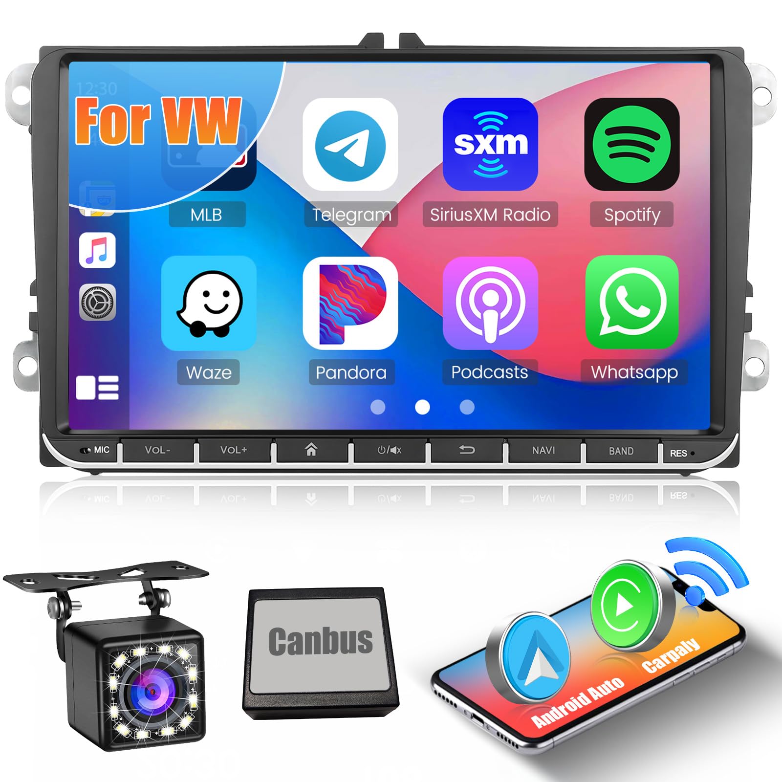Hikity Android13 Autoradio CarPlay 7" 2 Din 1+32GB