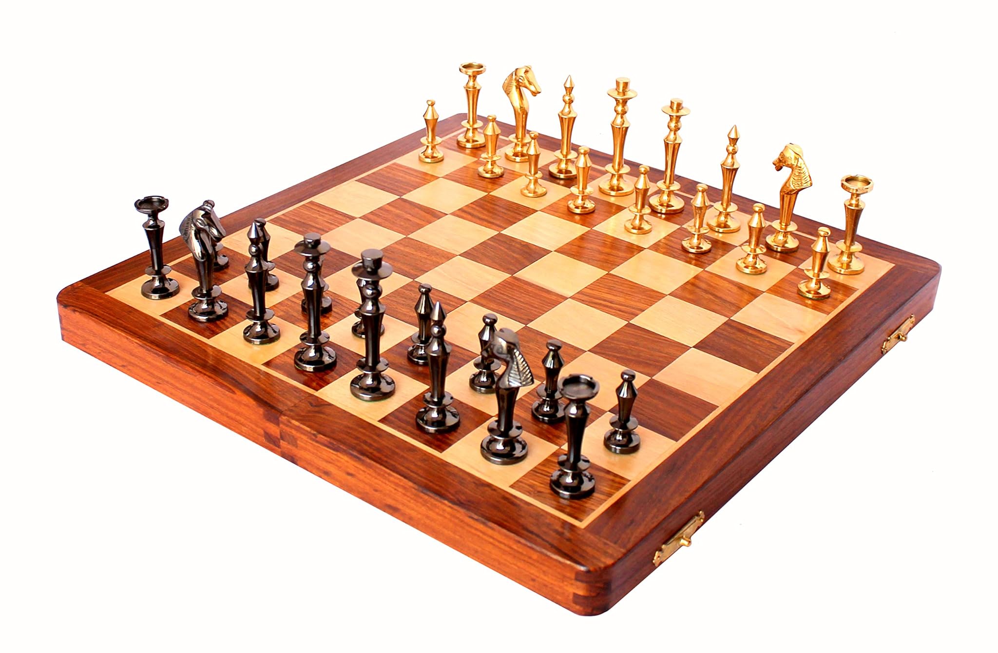 Stonkraft Set di scacchi pieghevole in legno 35,6x35,6 cm