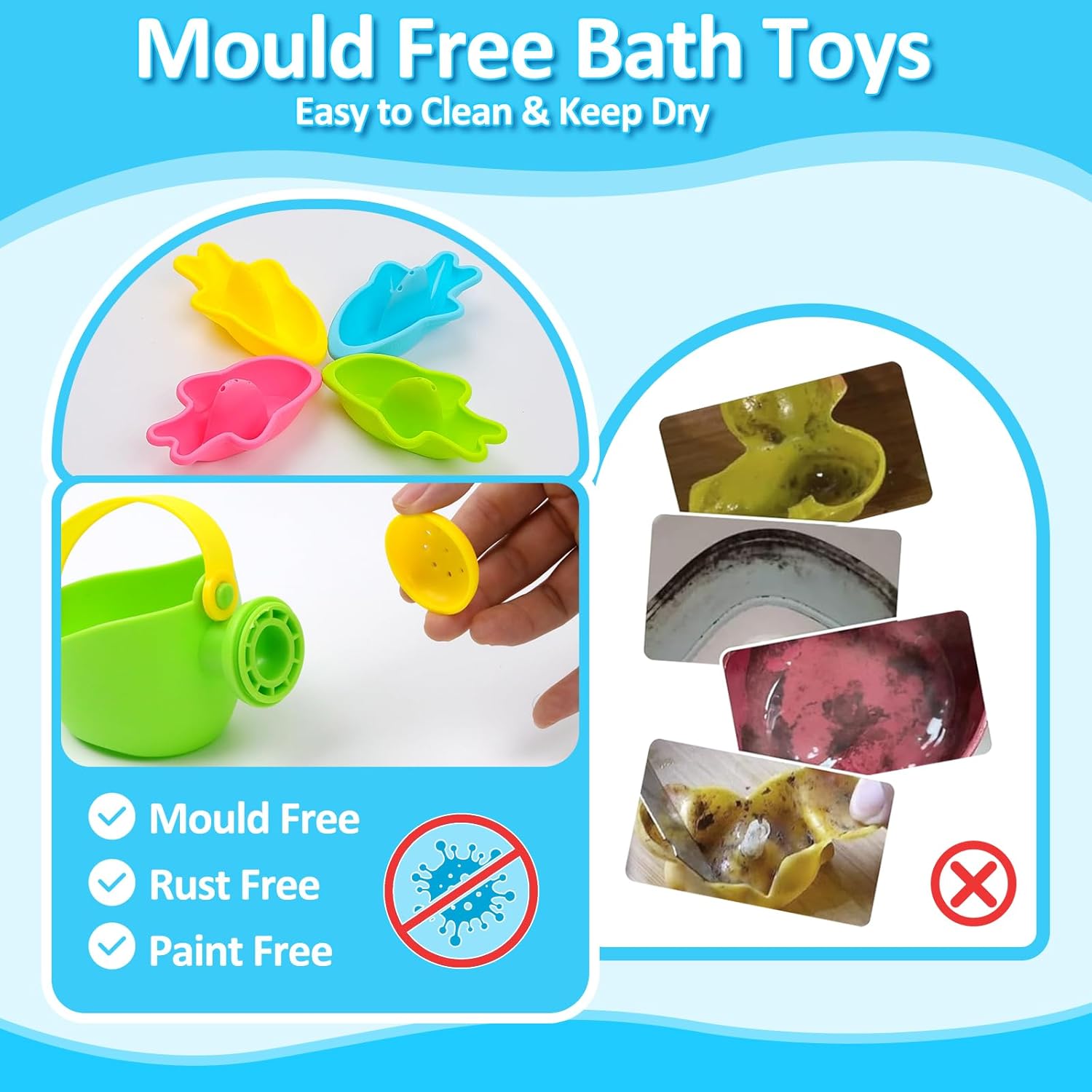 Set Giocattoli per Vasca da Bagno Bambini da 1 Anno - immagine 2