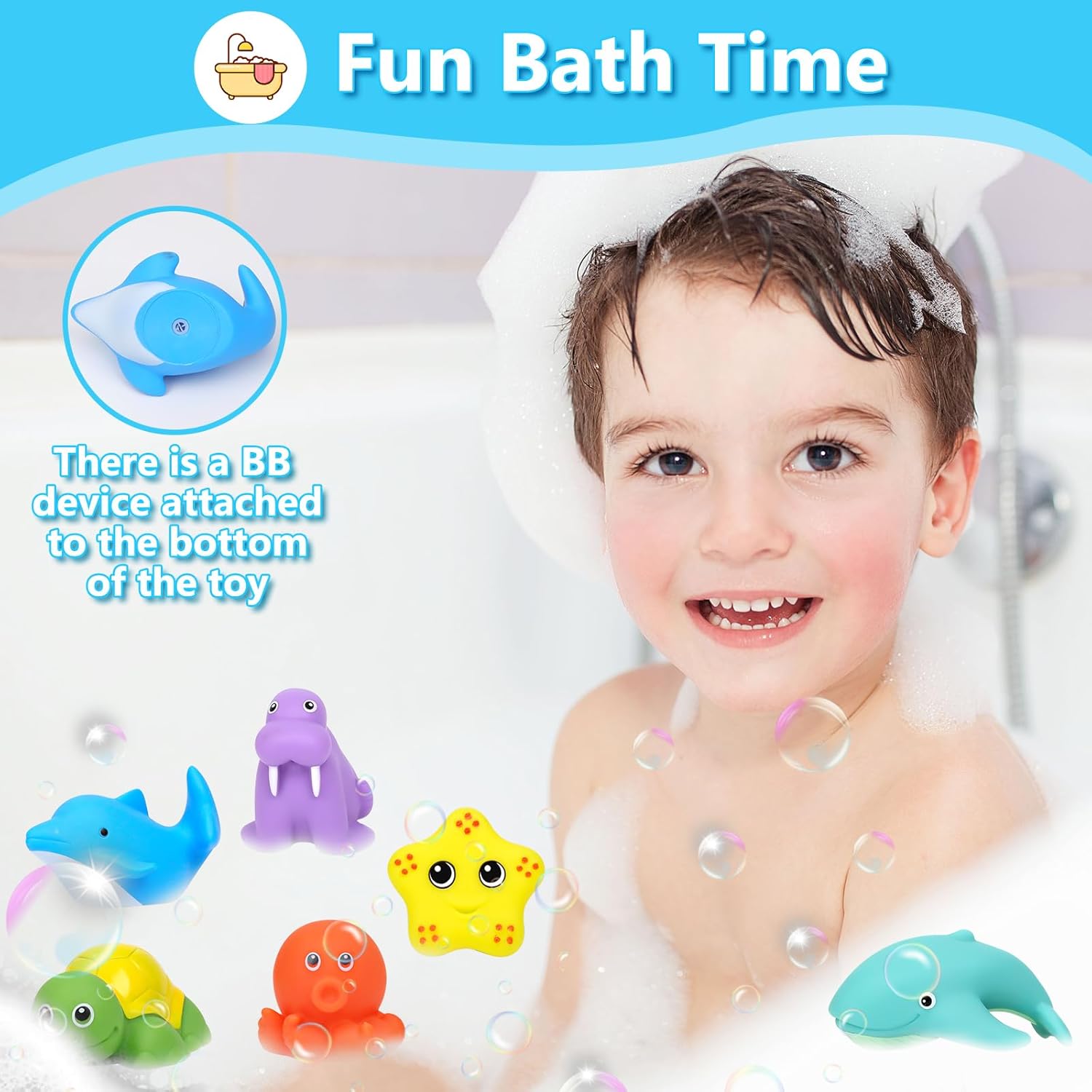 Set Giocattoli per Vasca da Bagno Bambini da 1 Anno - immagine 4