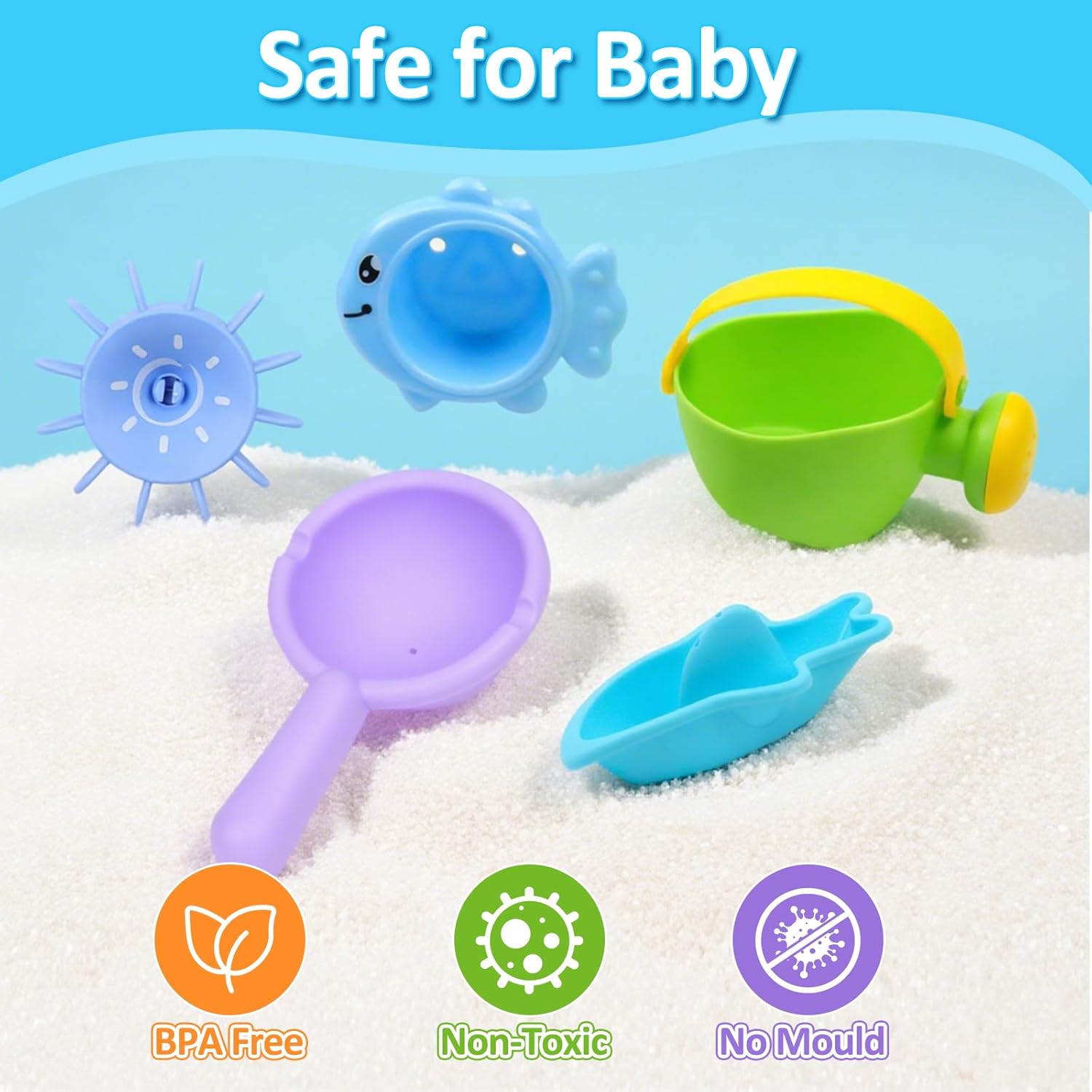 Set Giocattoli per Vasca da Bagno Bambini da 1 Anno - immagine 6