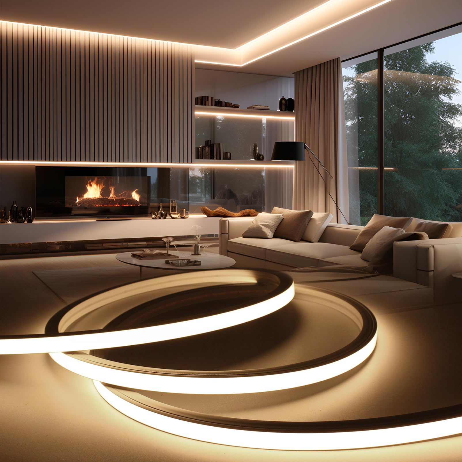 Brimeti Striscia LED Neon 15M IP65, Bianco Naturale