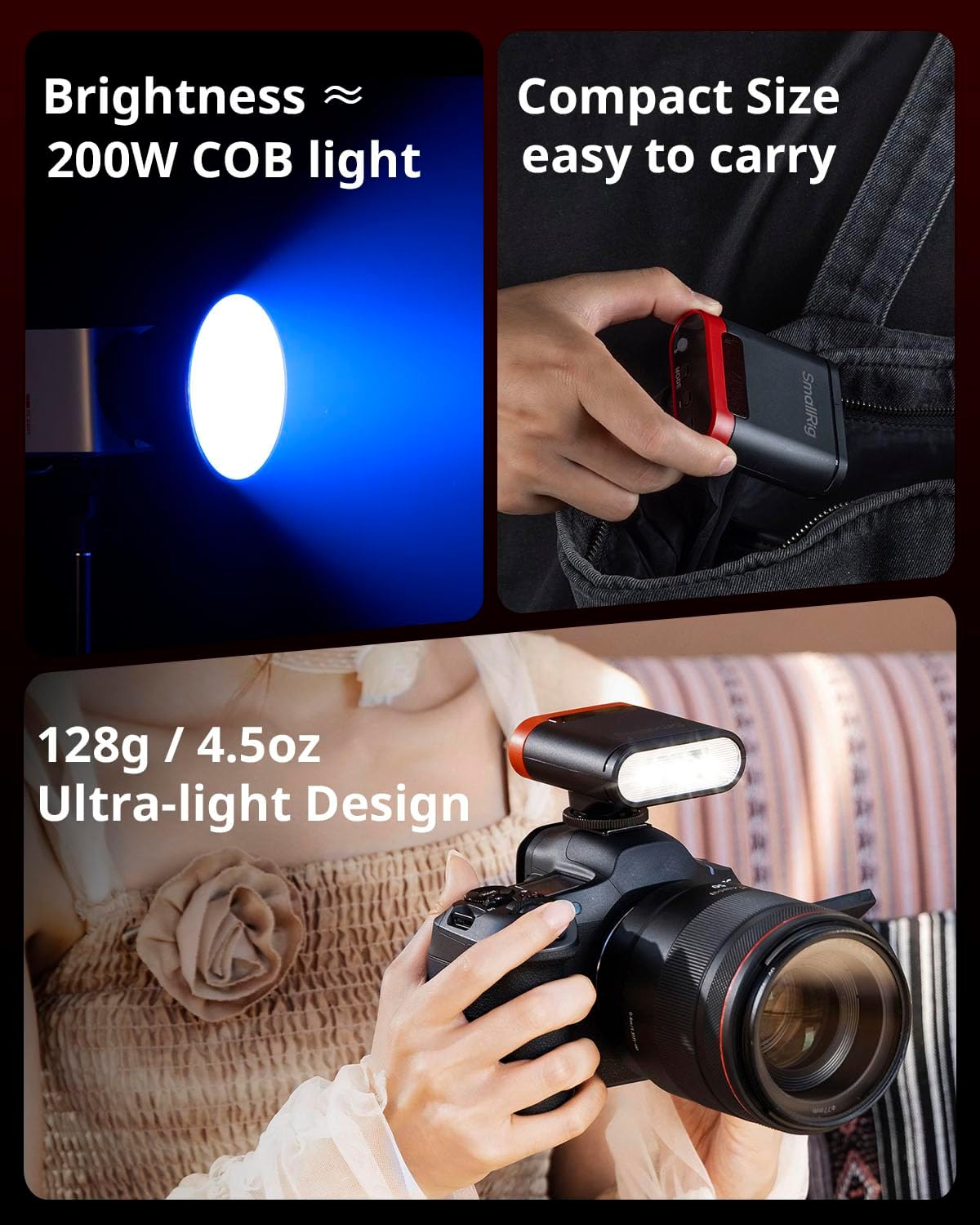 Smallrig RS20 Mini Speedlite Flash Portatile - immagine 6