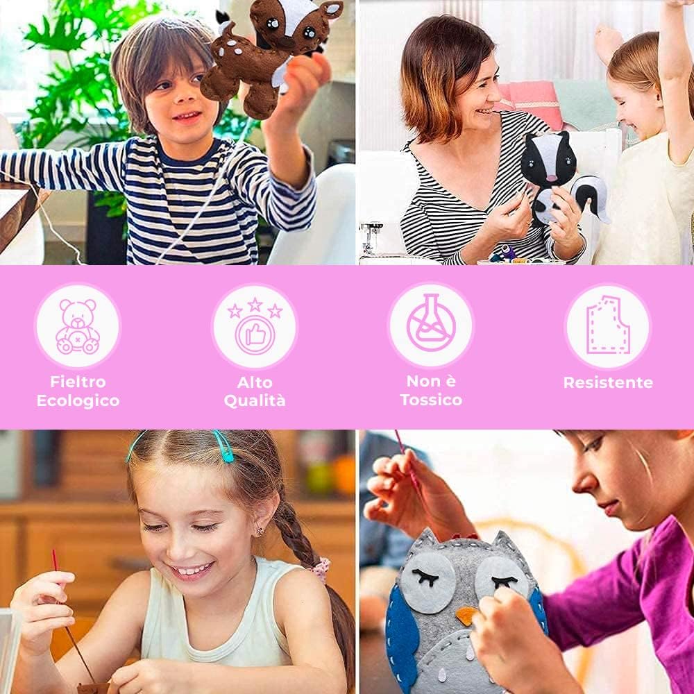 Defieltro Animali della Foresta - Kit Cucito Educativo - immagine 4