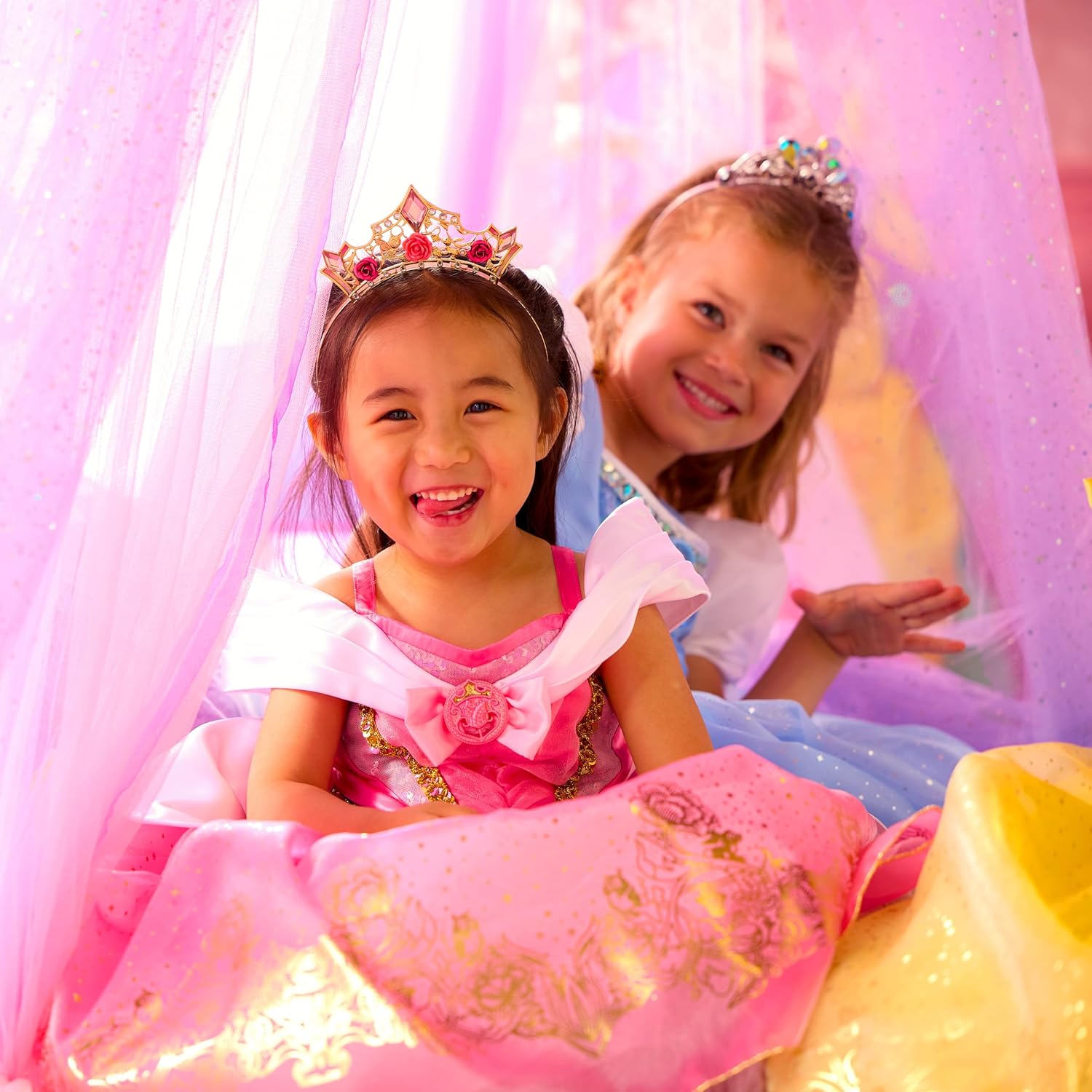 Disney Store Official, Costume Bimbi Aurora, La Bella Addormentata nel Bosco, Abito Rosa da Principessa per Feste, Giochi di Ruolo e Halloween, 4 Anni - immagine 3
