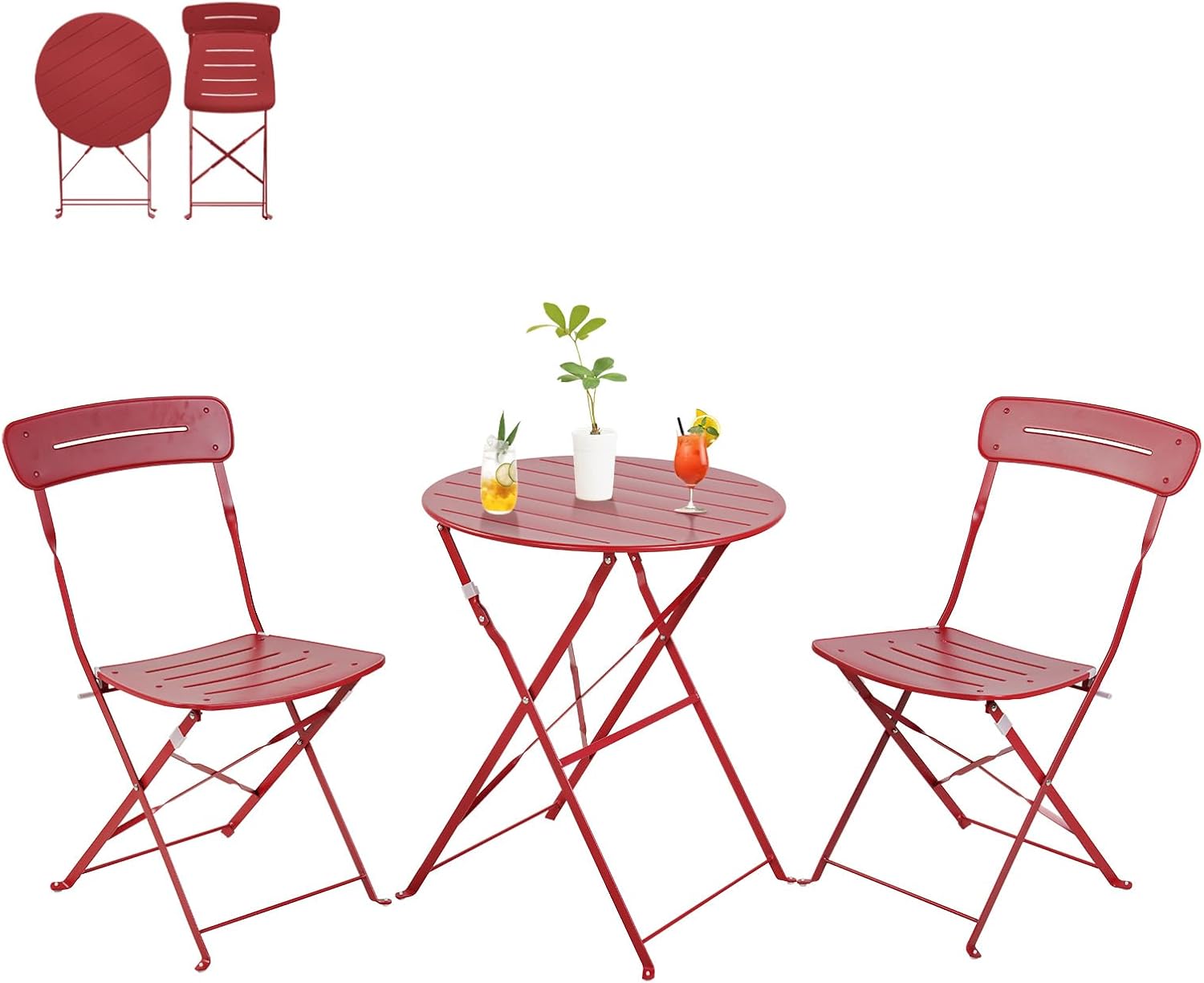 Grand Patio Tavolo da bistrot con 2 sedie, Blu