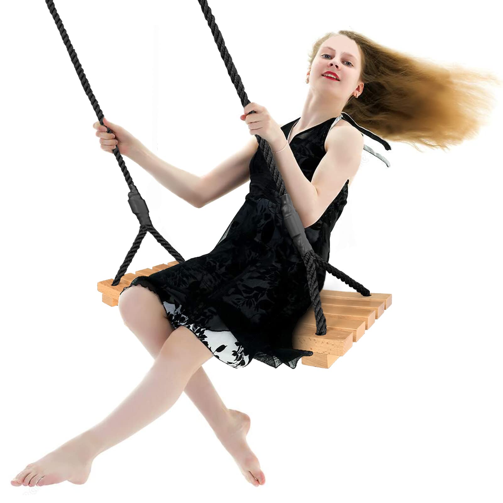 Altalena in Legno per Bambini e Adulti (60x25cm)