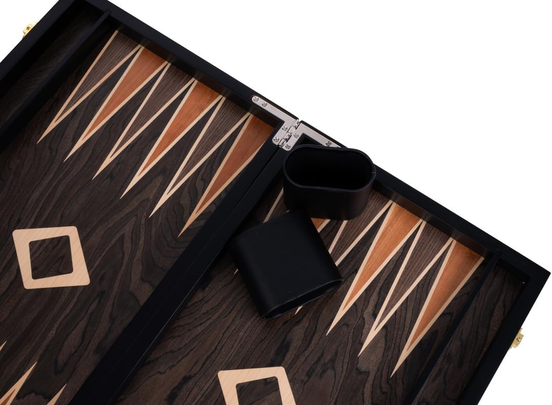 Engelhart Backgammon Deluxe 15 Pollici, Marrone - immagine 3
