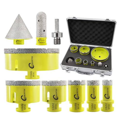 Sanleetek Punte per Trapano Diamantate M14 (9 pezzi)