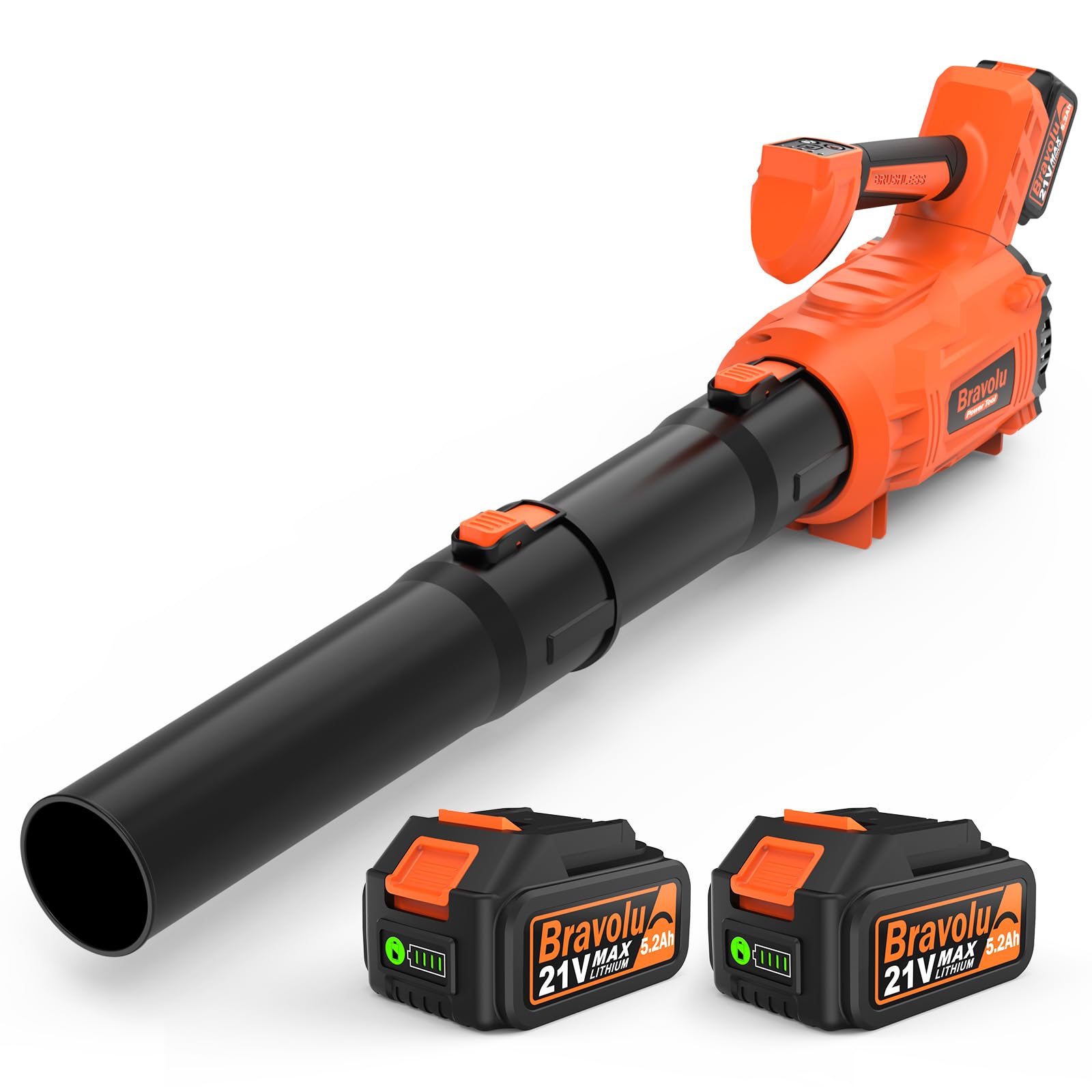 Bravolu Soffiatore a Batteria 21V 10400 mAh