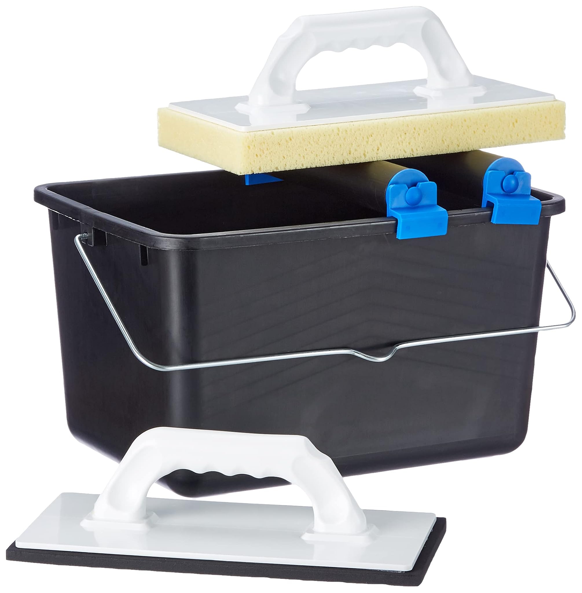 SET HELPMATE secchio in plastica da 12L idrospugna con rivestimento in gomma