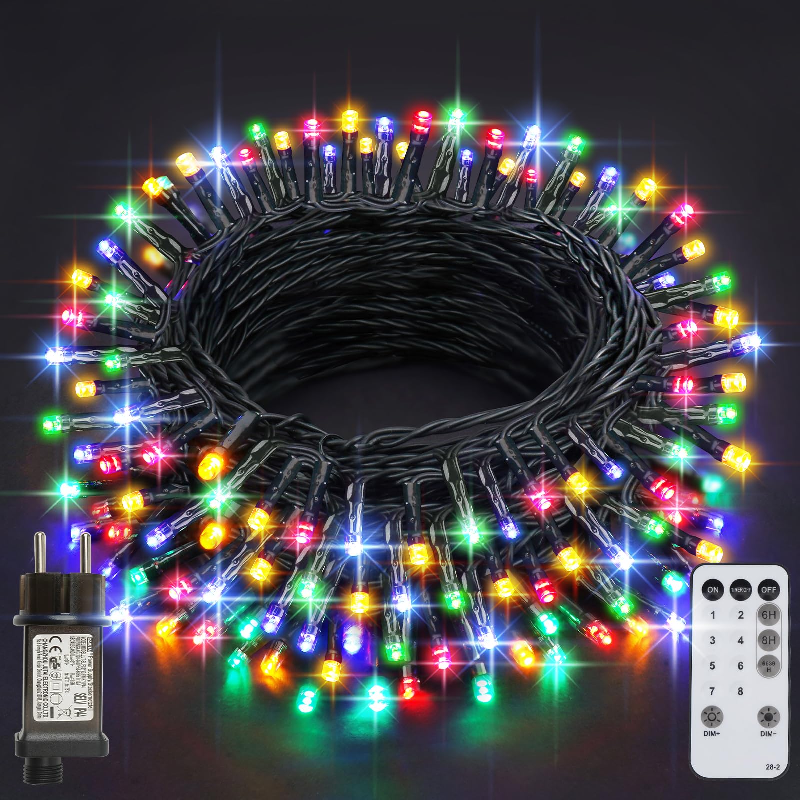 Realky Luci Albero di Natale 26.2M 220 LED Multicolore