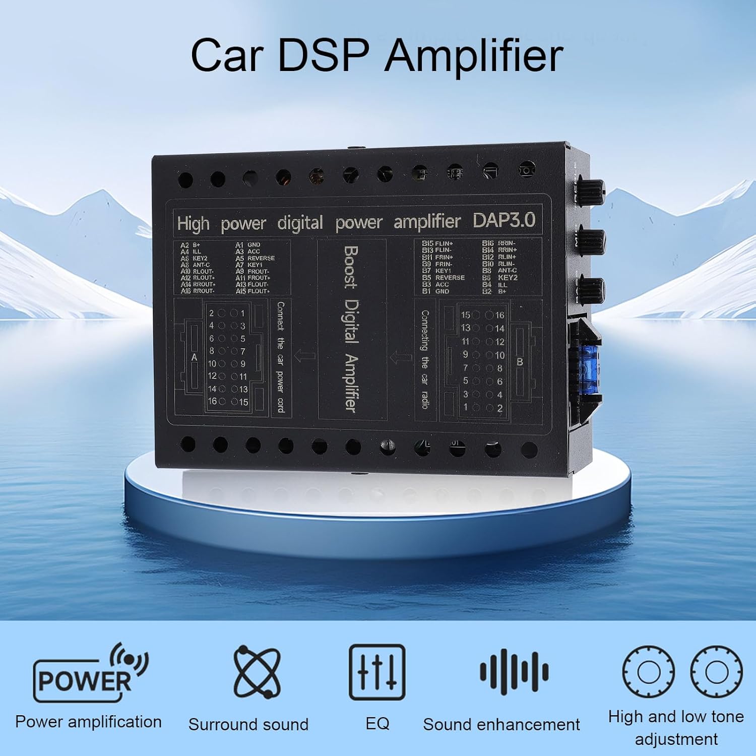 Amplificatore Processore Audio Digitale per Auto DC12V - immagine 2