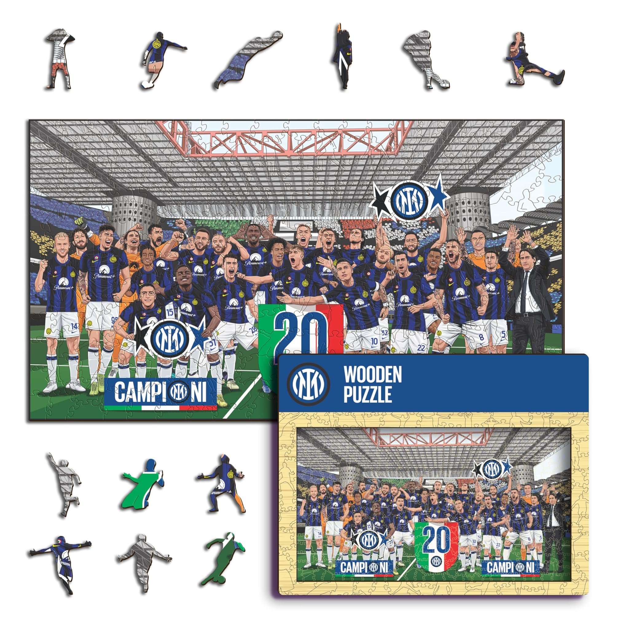 Iconic Puzzles-Inter - Puzzle in Legno 20° Scudetto 500 Pcs