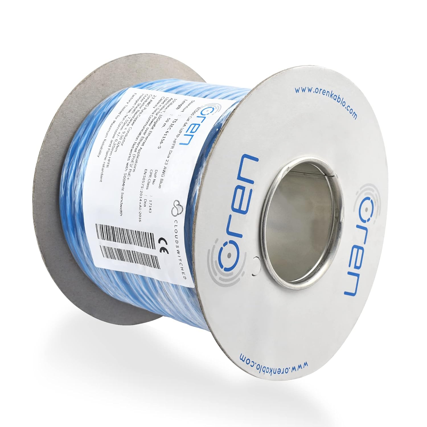 Oren CAT6A Cavo Ethernet 50m U/FTP 10GbE - immagine 2