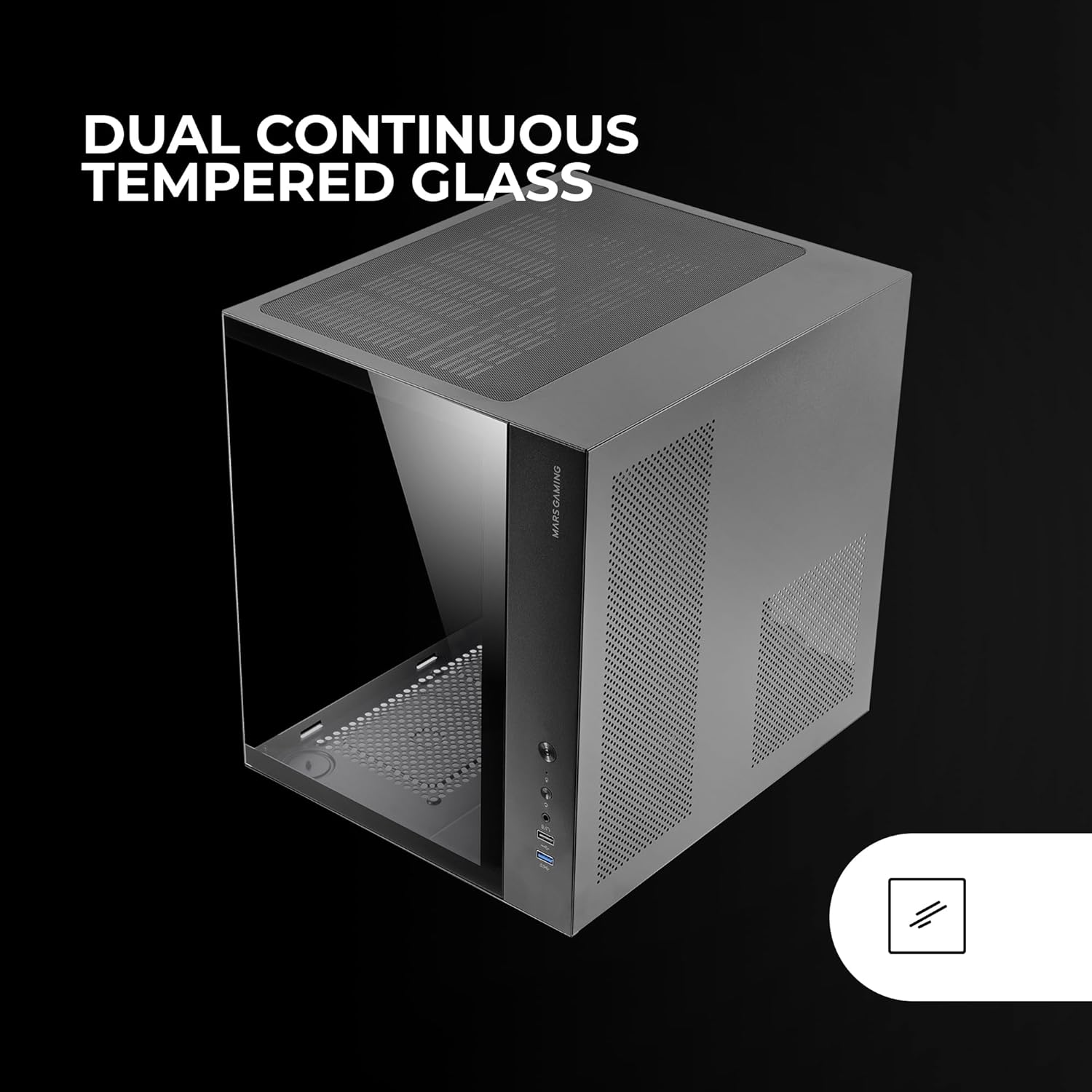 Mars Gaming MCV-ONE - Case Gaming ATX Nero - immagine 2