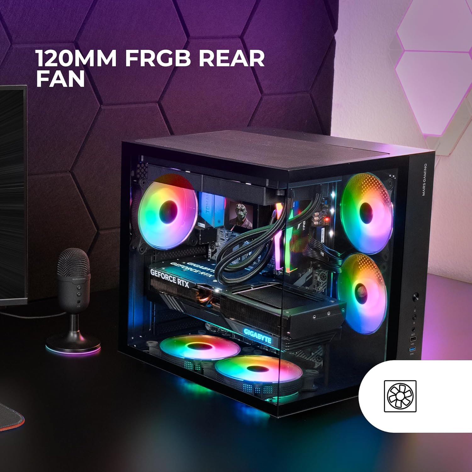 Mars Gaming MCV-ONE - Case Gaming ATX Nero - immagine 3