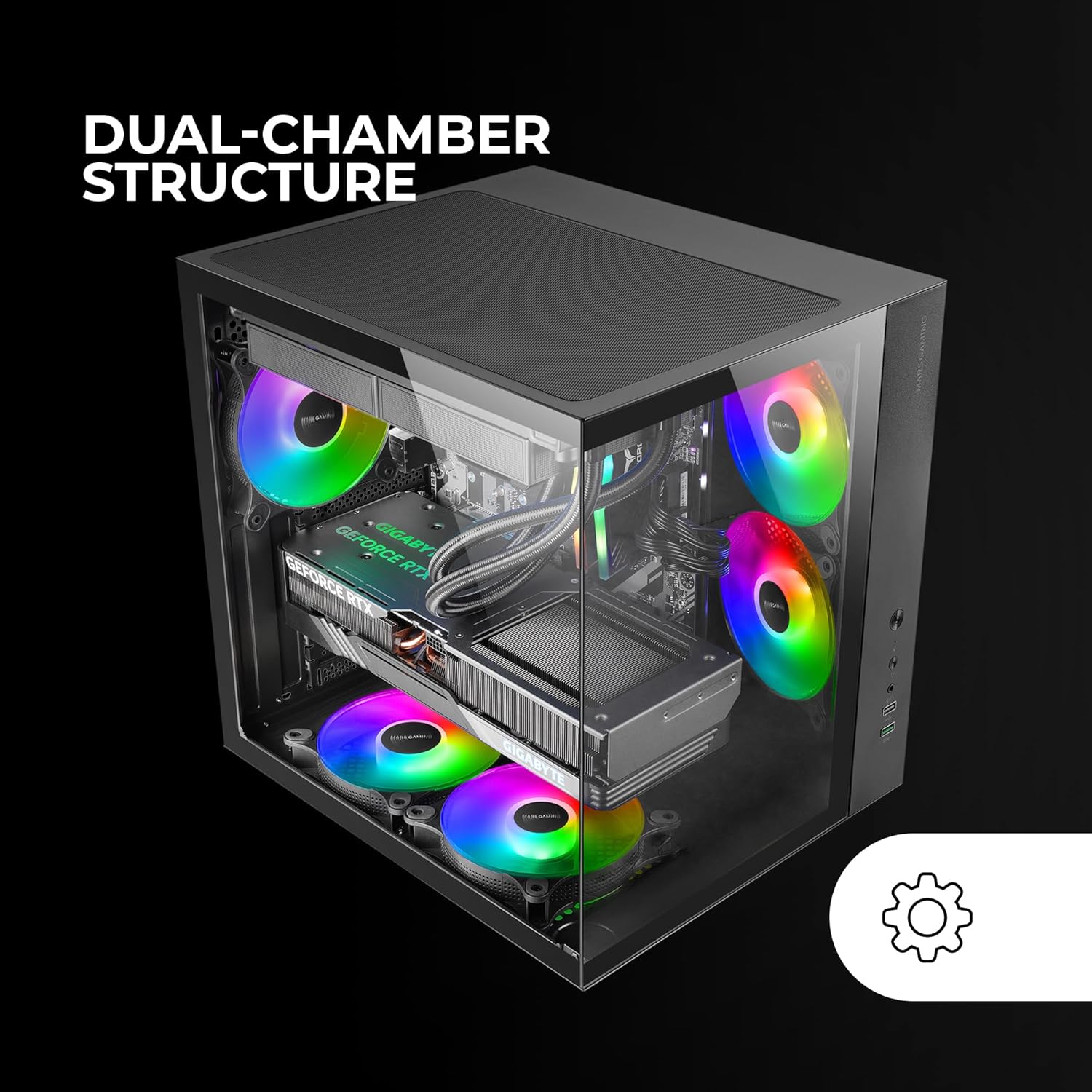 Mars Gaming MCV-ONE - Case Gaming ATX Nero - immagine 4