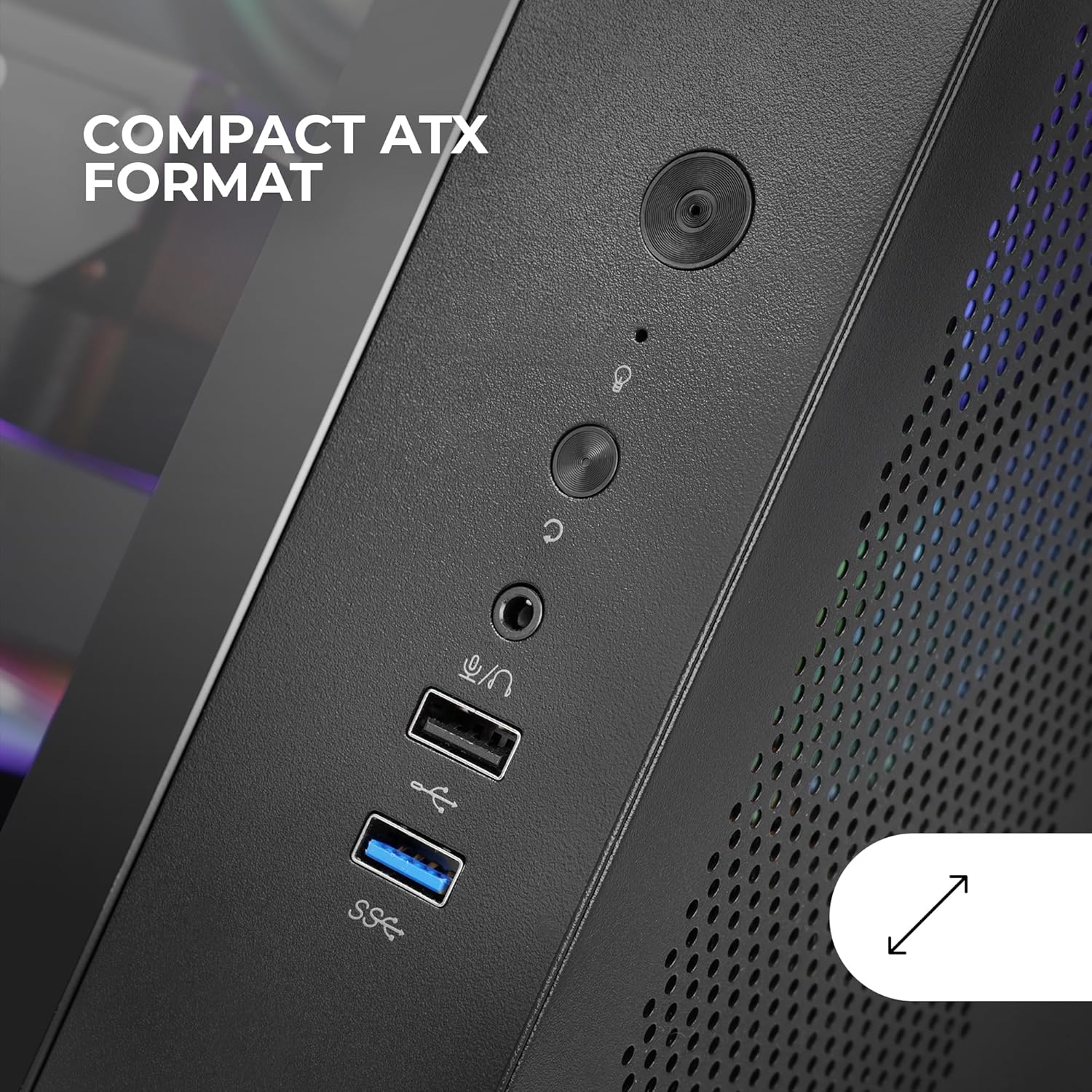 Mars Gaming MCV-ONE - Case Gaming ATX Nero - immagine 5