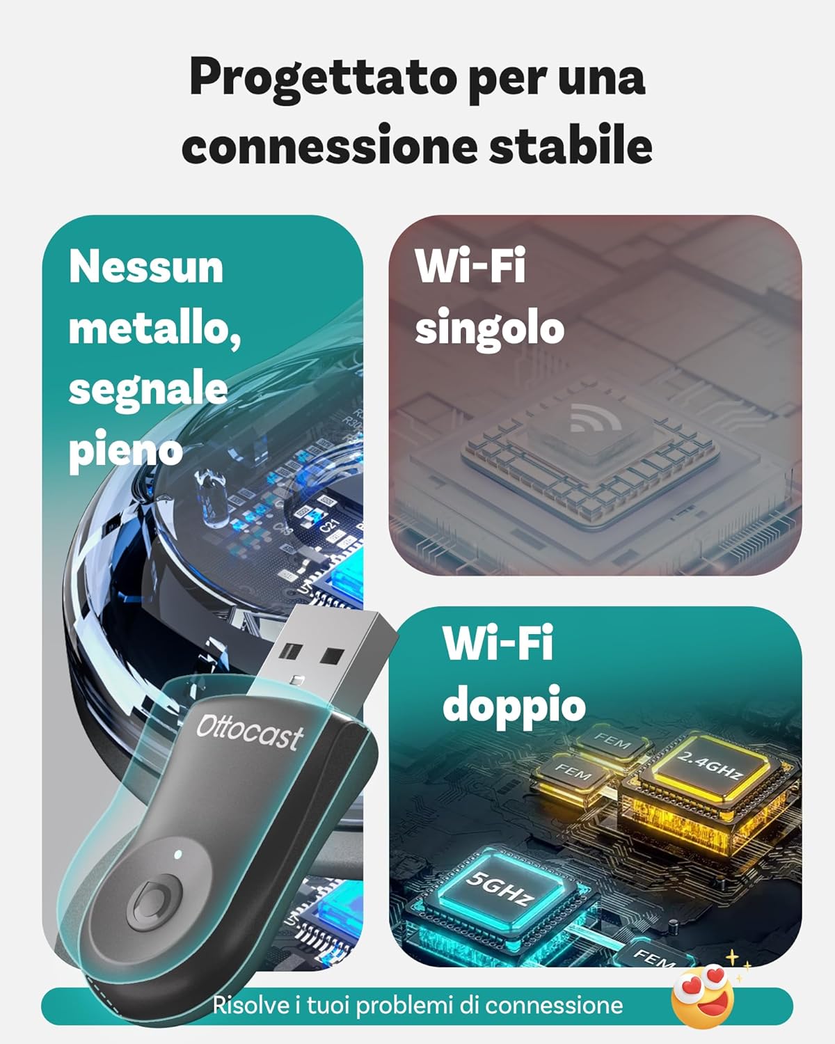 Ottocast Mini Flow - Adattatore CarPlay & Android Auto - immagine 4