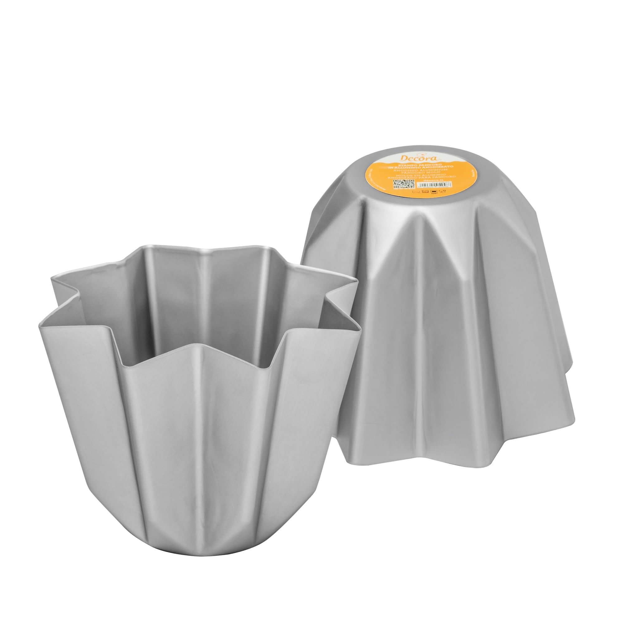 Decora Stampo Pandoro in Alluminio Anodizzato, 750g, Argento