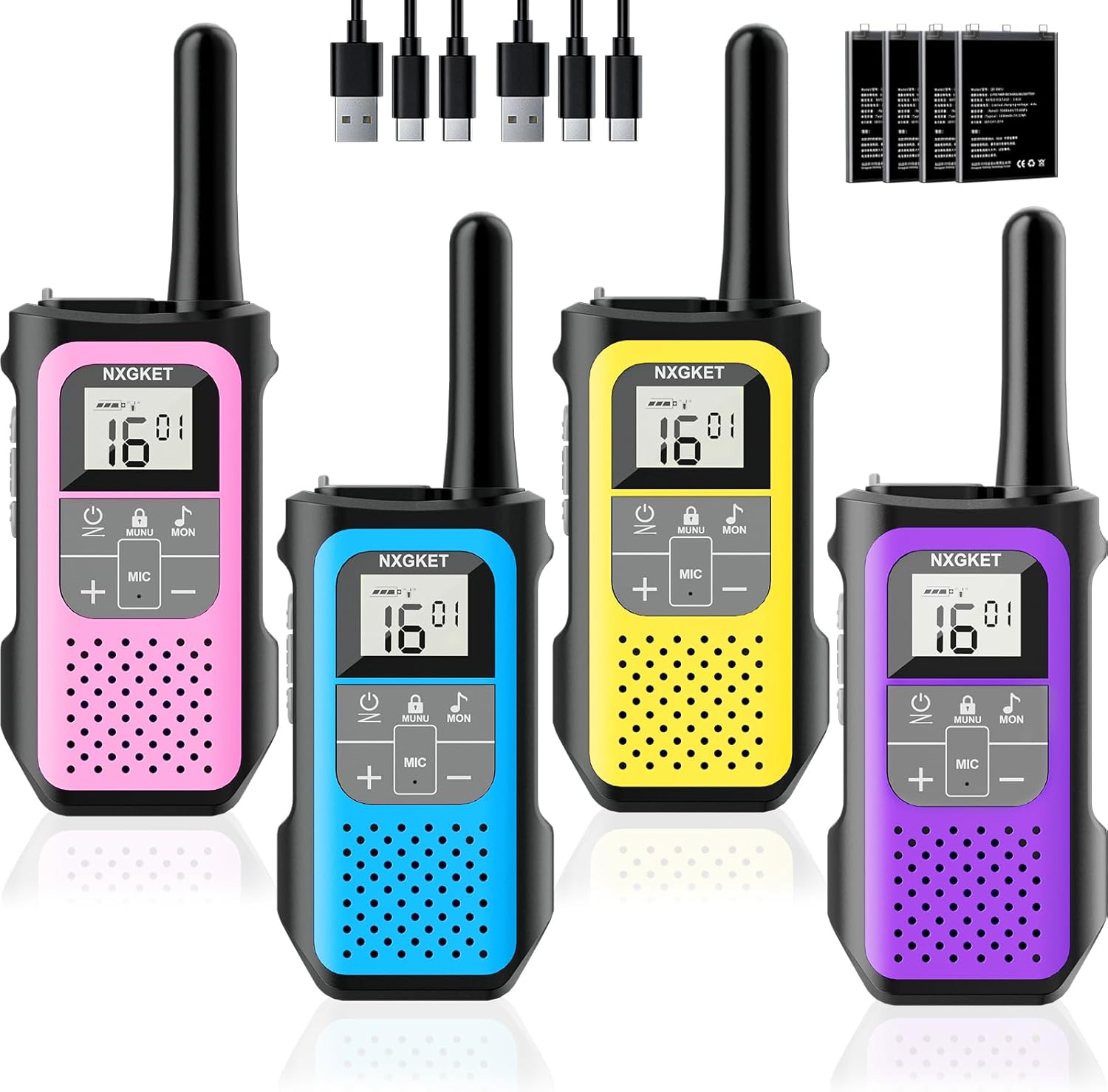 Nxgket Walkie Talkie Ricaricabile Lunga Portata (4 Pezzi) - immagine 1