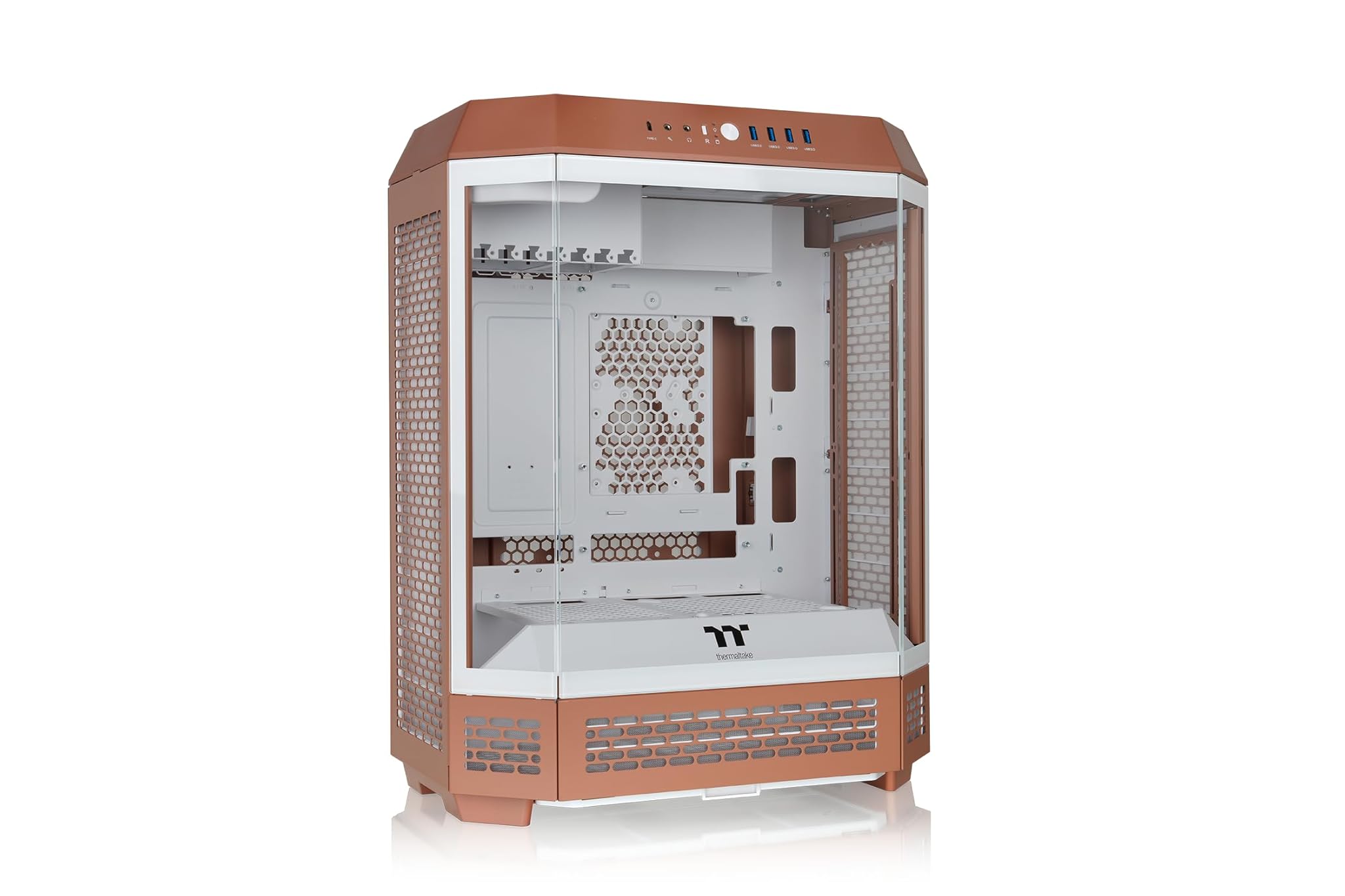 Thermaltake The Tower 600 Mid Tower Chassis | Connettori nascosti | Mocha Mousse