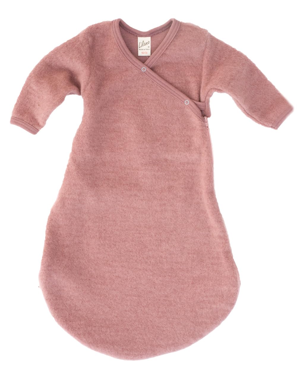 Lilano Telo Avvolgente Lana Merino con Cerniera, Mauve