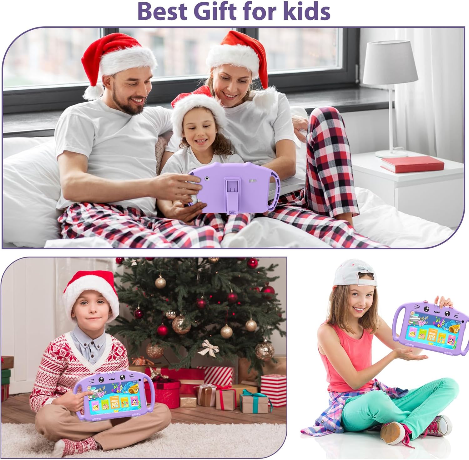 Veswwe Tablet per Bambini 7 Pollici Android, Viola - immagine 6