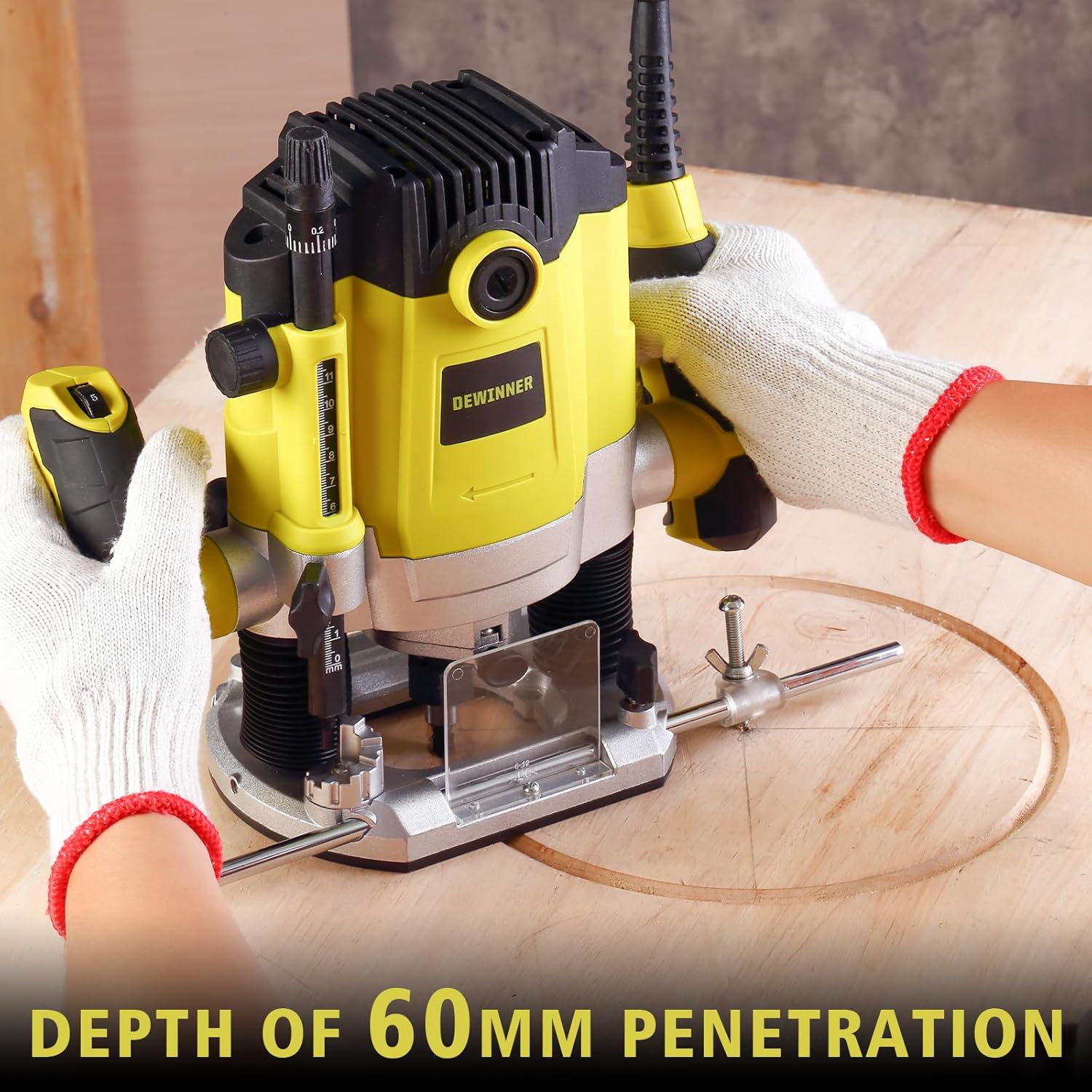 DEWINNER Fresatrice Verticale Legno 1800W - immagine 6