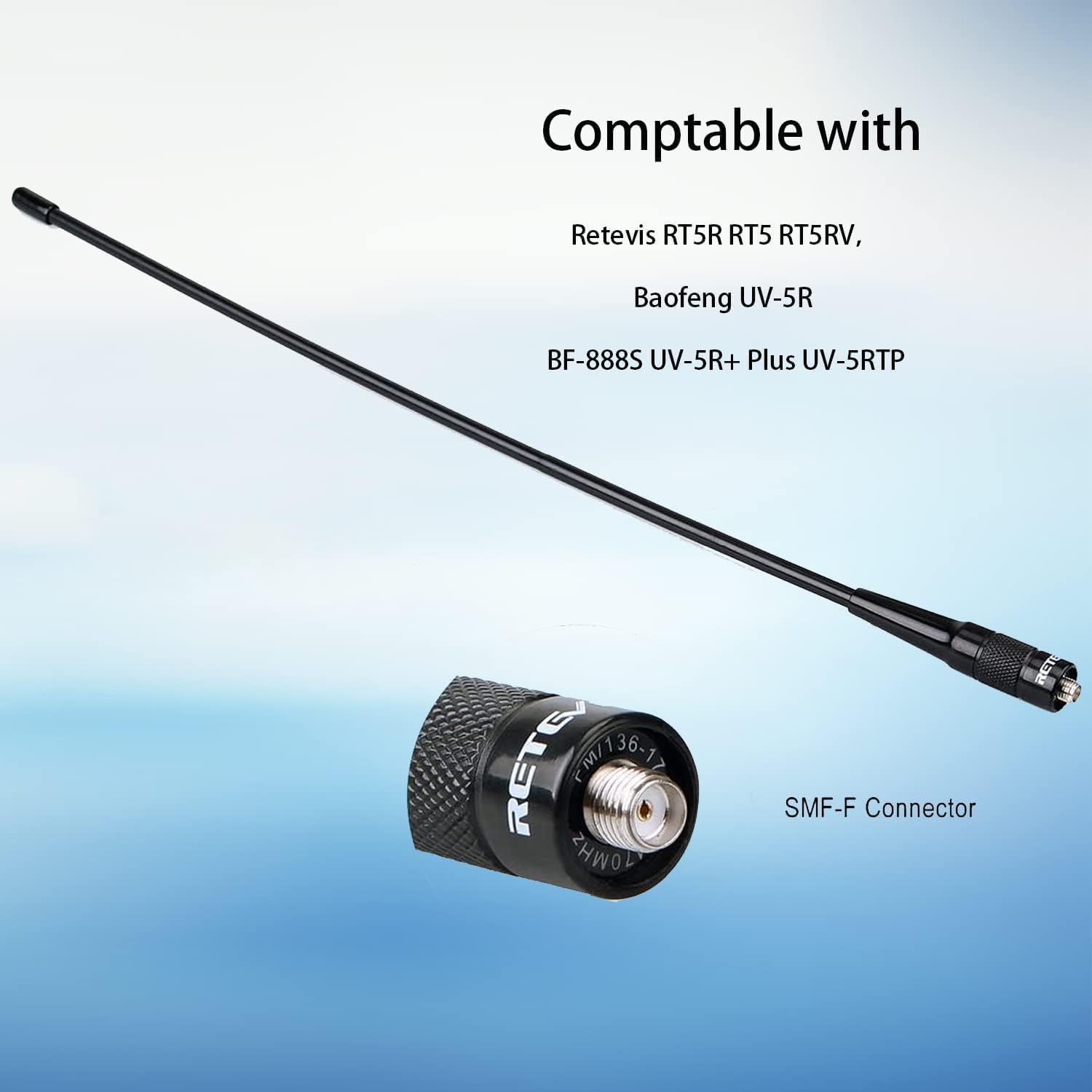 Retevis RHD771 Antenna Ricetrasmittenti SMA-F Doppia Banda UHF/VHF ...