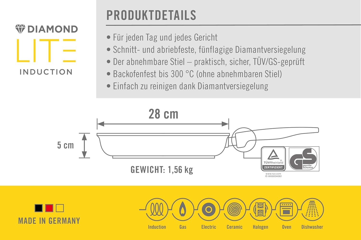 Woll Padella Diamond Lite Induzione 28cm - immagine 4