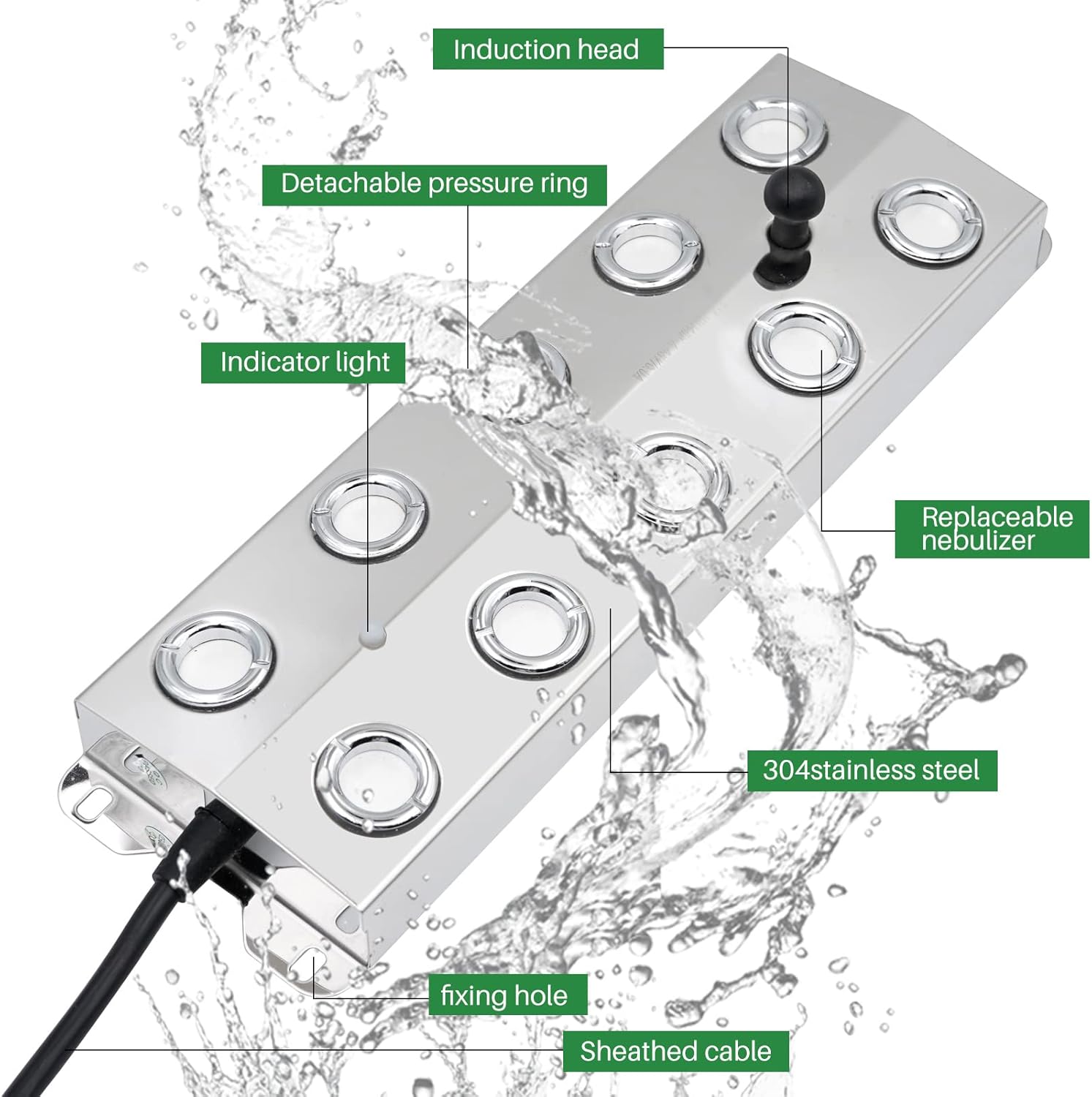 MOGOULUA Creatore di Nebbia 10 Teste Ultrasonico - immagine 2
